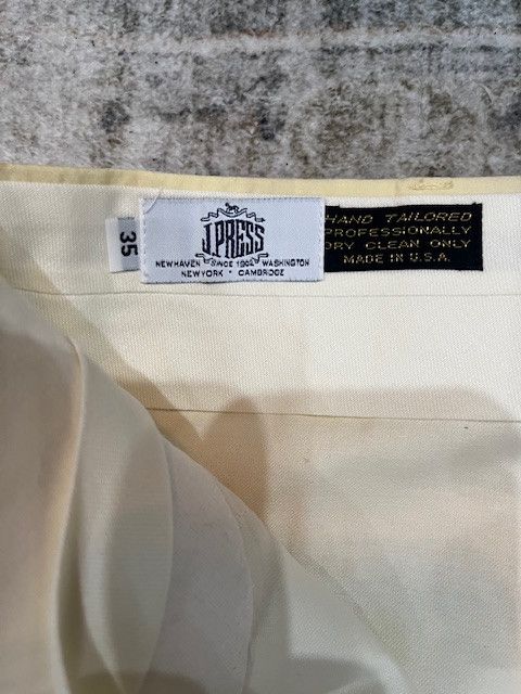 J. Press J. Press Made in USA Vintage Yellow Cotton Dress Trousers Size US 35 - 4 Thumbnail