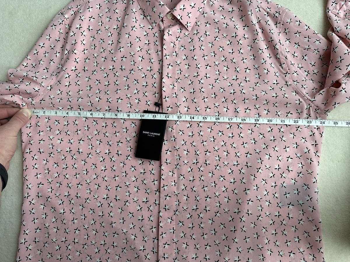 Saint Laurent Paris SS19 Saint Laurent star 💯% silk shirt 41 grail Size US L / EU 52-54 / 3 - 4 Thumbnail