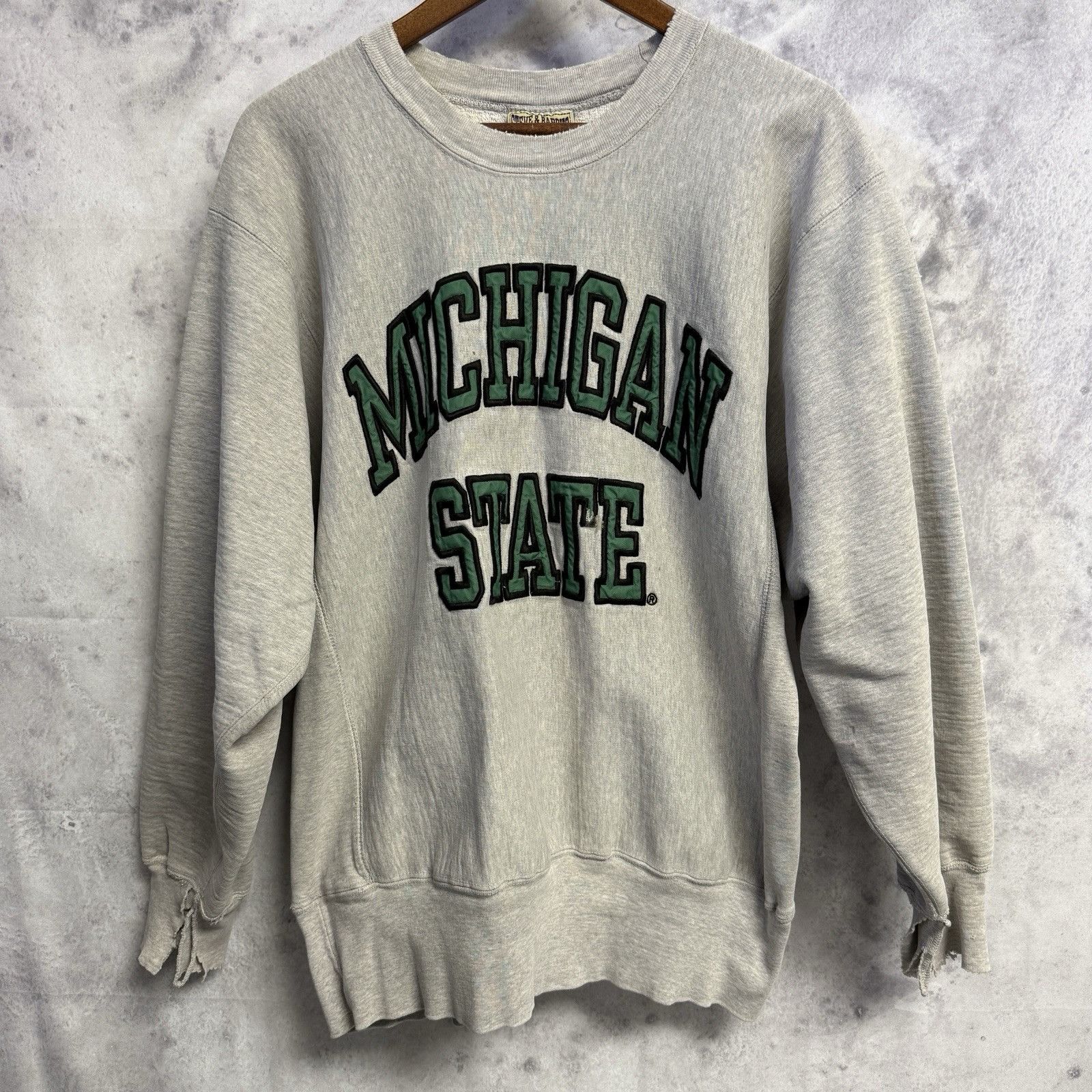 Vintage Vintage Michigan State University Sweatshirt Mens Large Gray Size US L / EU 52-54 / 3 - 1 Thumbnail