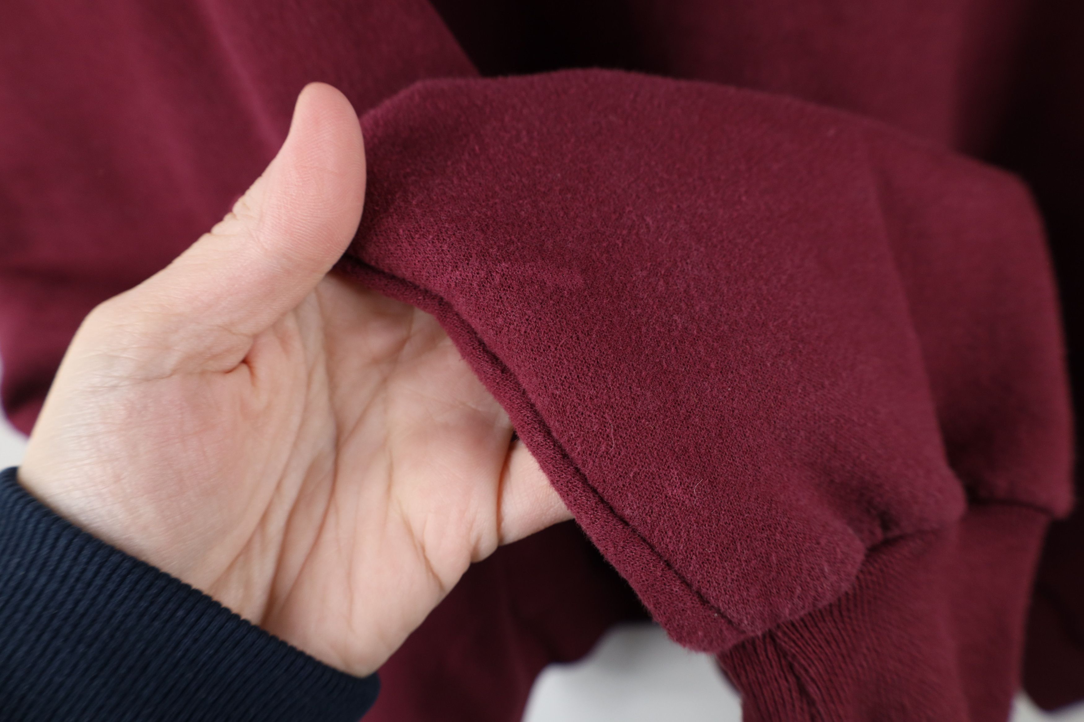 Vintage Vintage 90s Streetwear Blank Crewneck Sweatshirt Maroon Size US XXL / EU 58 / 5 - 8 Thumbnail