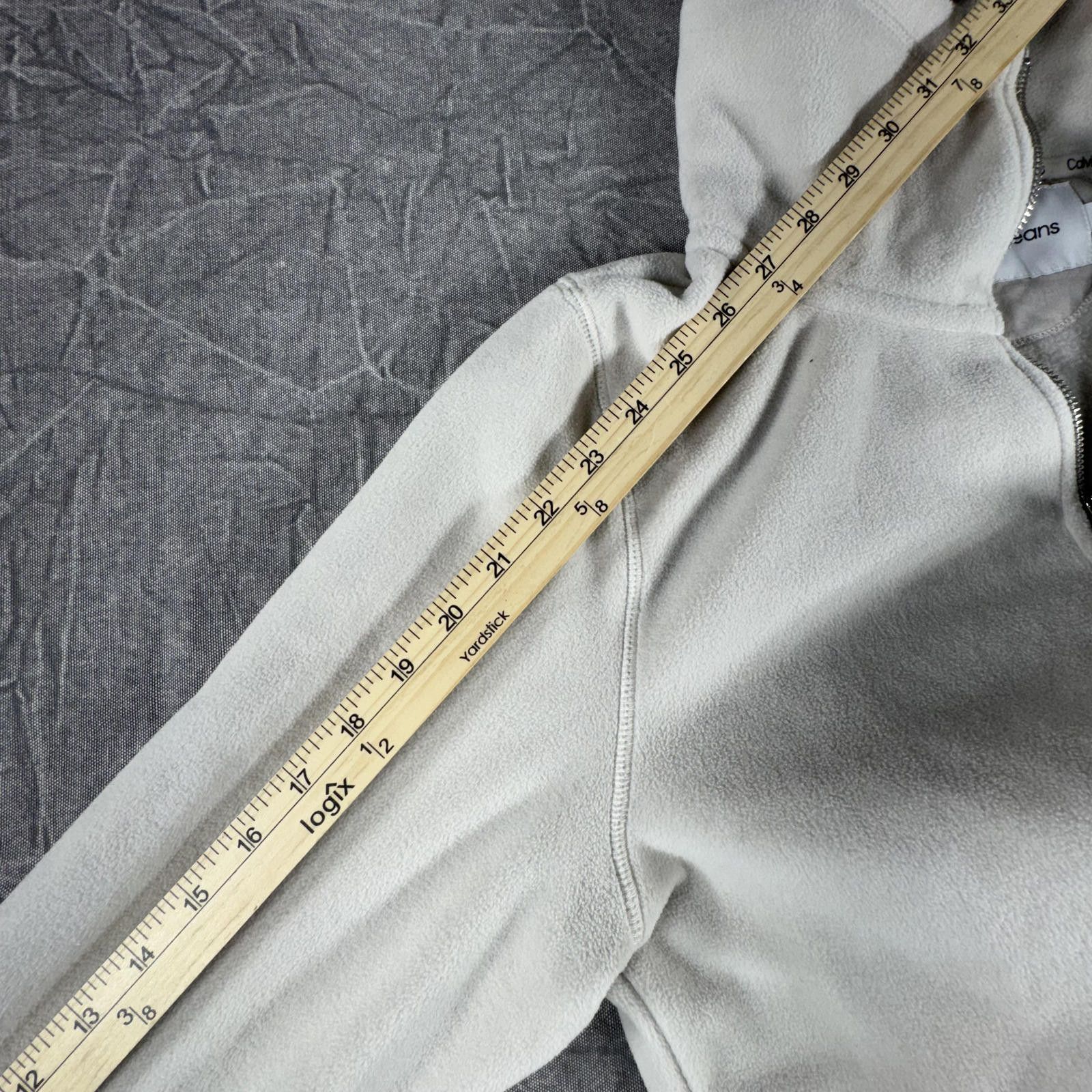 Other Calvin Klein Jeans Fleece Women's L Cream Full Zip Size L / US 10 / IT 46 - 6 Thumbnail