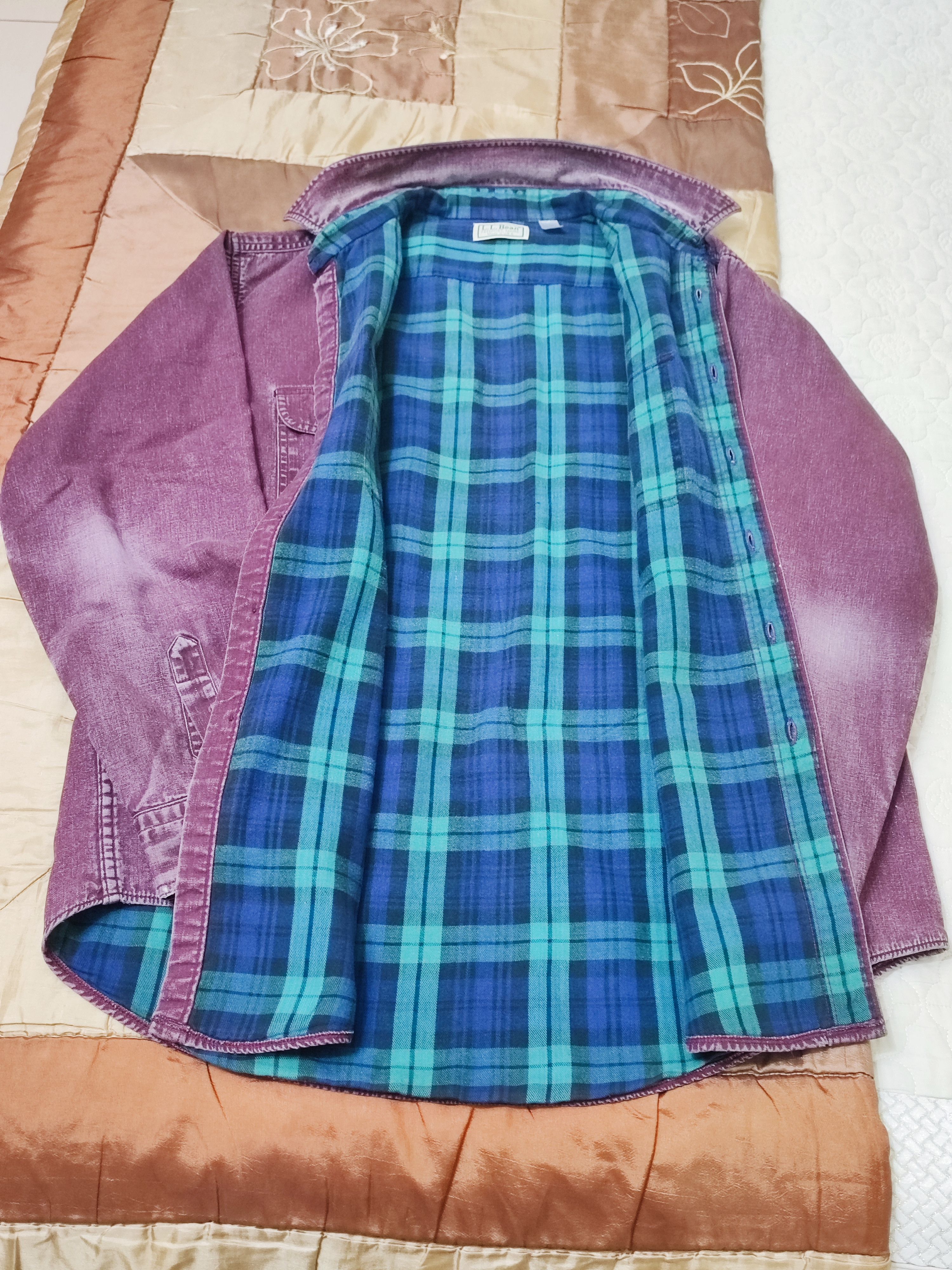 L.L. Bean LOVELY PATINA VINTAGE L.L BEAN FLANNEL LINED WORKSHIRT Size US XL / EU 56 / 4 - 4 Thumbnail