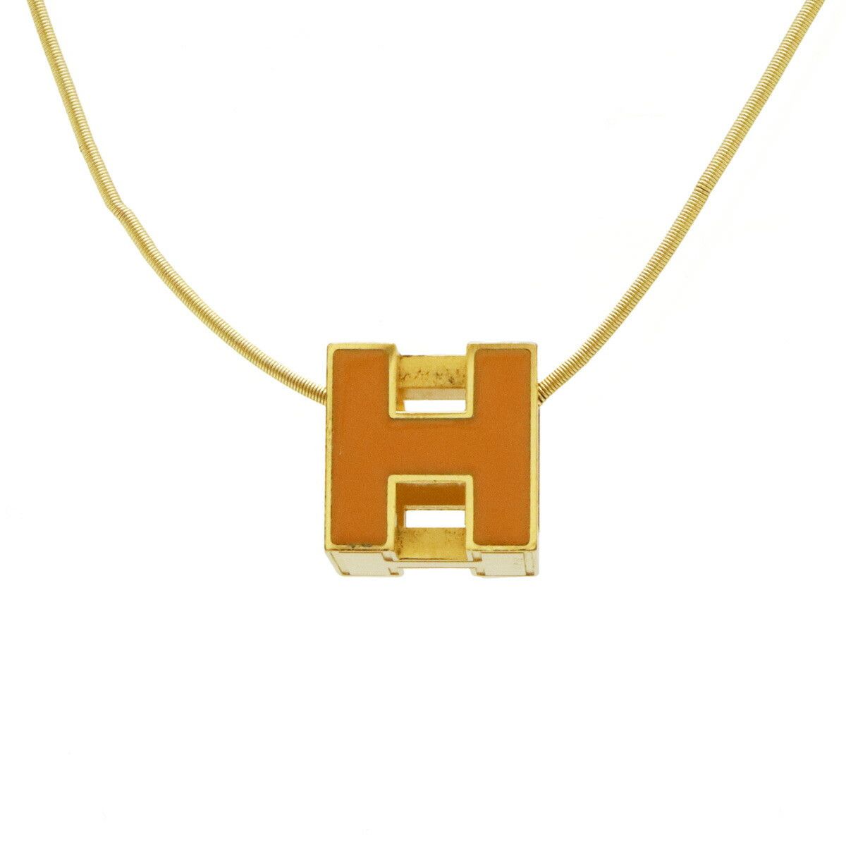 Hermes Hermes Hermes Caged d'H H Cube Necklace Metal Necklace DUTY FREE for USA Size ONE SIZE - 1 Thumbnail