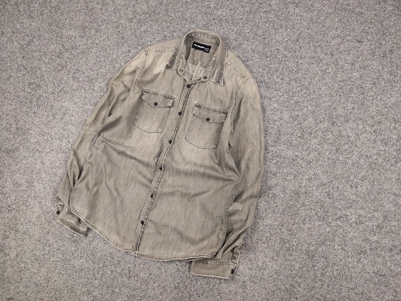 The Kooples The Kooples Jeans Fitted Distressed Button Denim Shirt Size US M / EU 48-50 / 2 - 4 Thumbnail