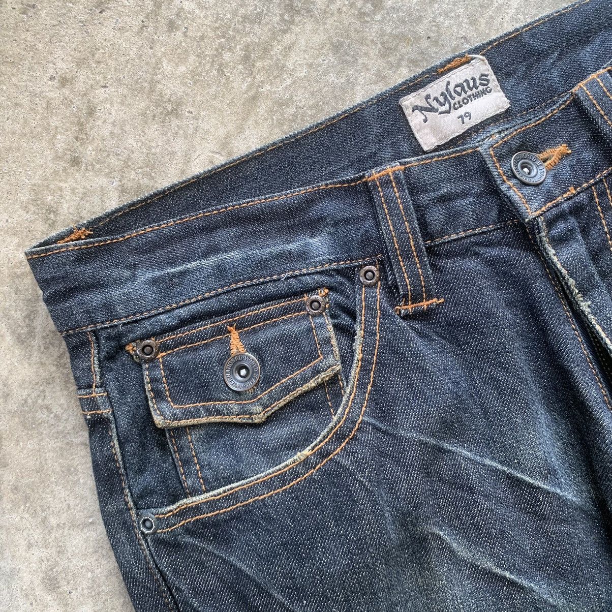 Japanese Brand Nylaus Clothing wings studded flared jeans Size US 32 / EU 48 - 4 Thumbnail