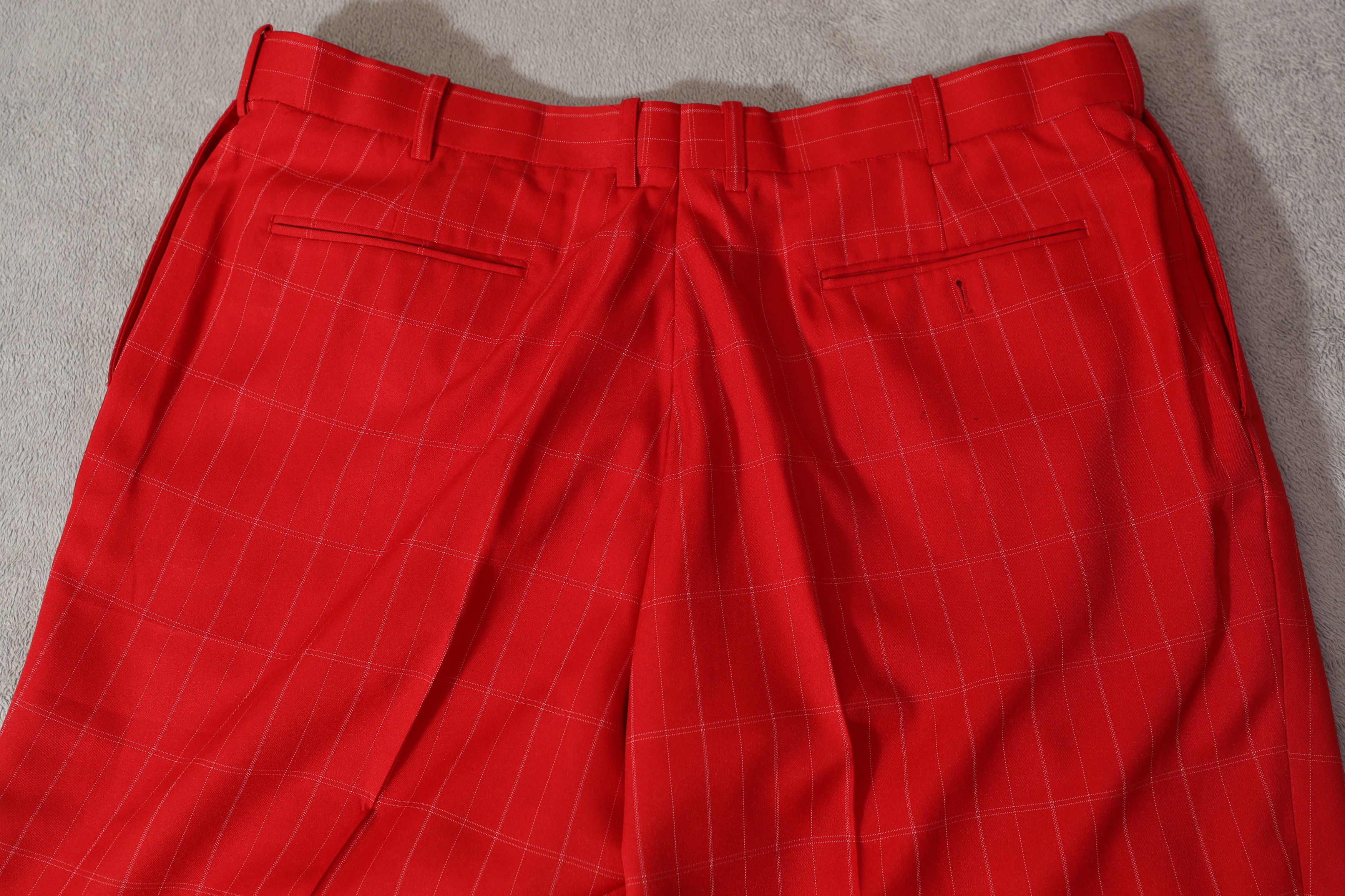 Other Il Canto Vintage Italian Red Striped Dress Pants (39) Size US 39 - 7 Thumbnail