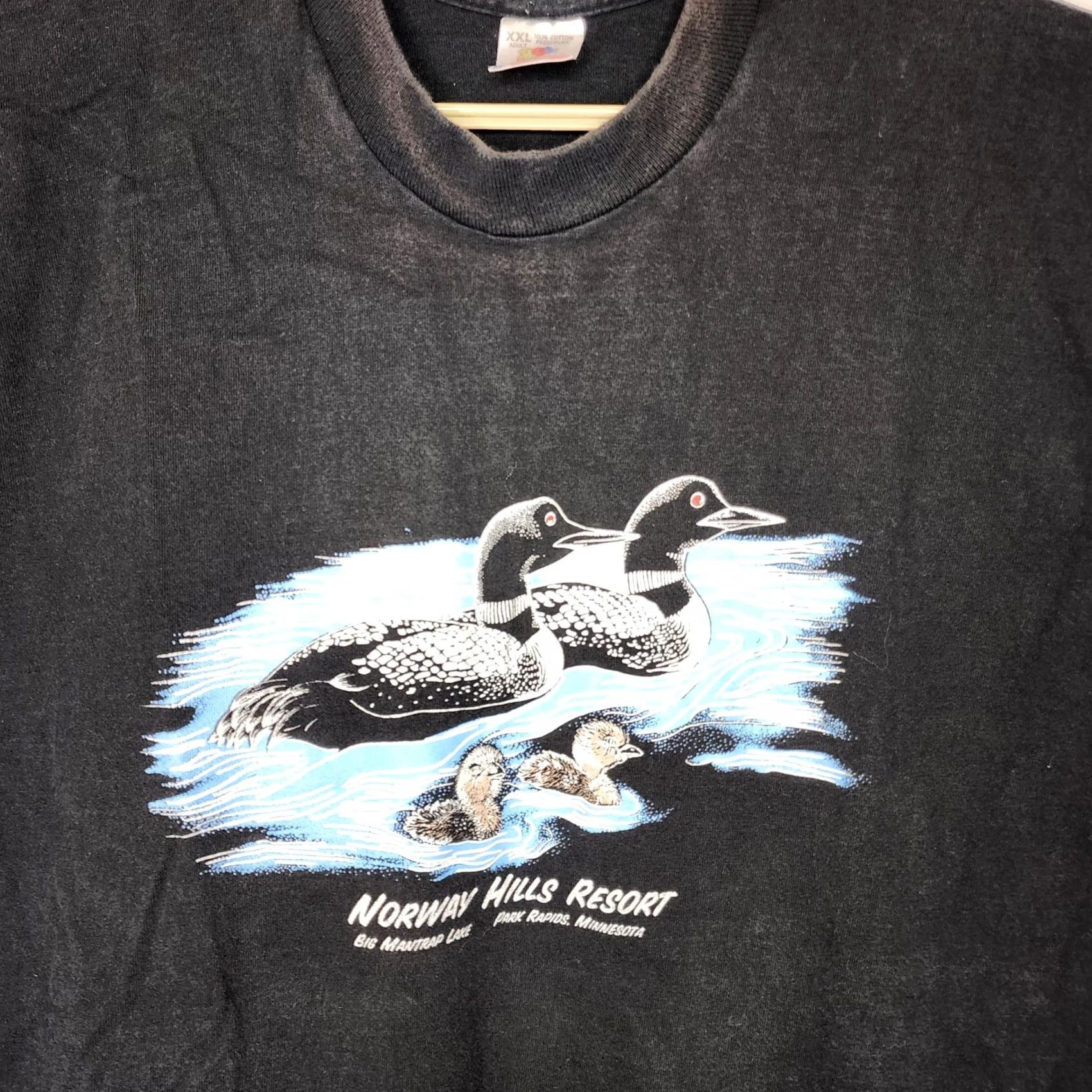 Fruit Of The Loom VINTAGE Fruit Of The Loom Norway Hills Shirt Mens 2XL Black Loon Graphic Tee Size US XXL / EU 58 / 5 - 2 Thumbnail