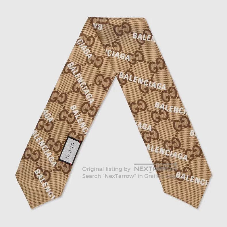 Gucci Gucci Co-branded silk scarf Size ONE SIZE - 8 Thumbnail