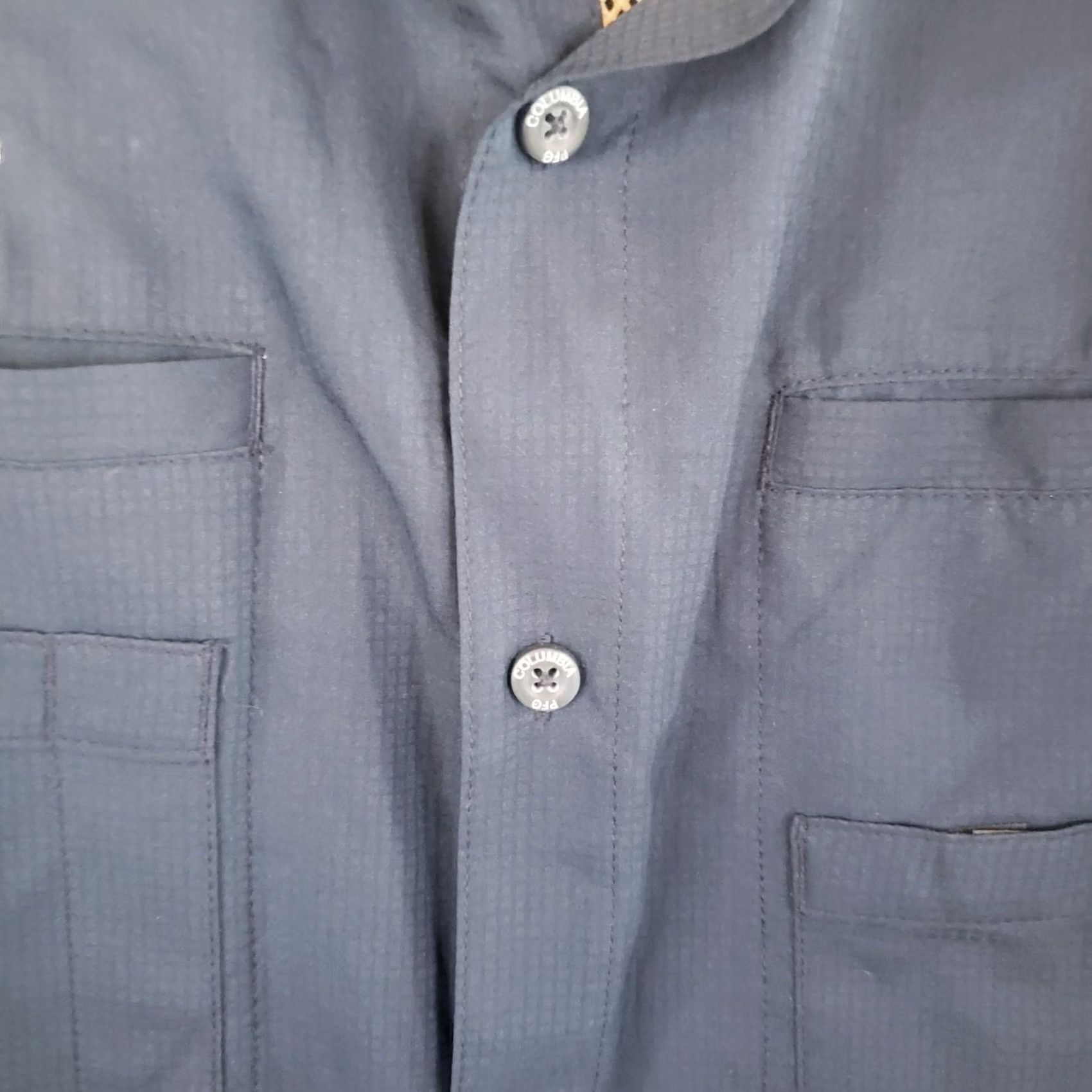 Vintage COLUMBIA PFG Citidel Bulldogs Slack Tide Camp Fishing Shirt Navy SS Men M Vented Size US M / EU 48-50 / 2 - 5 Thumbnail