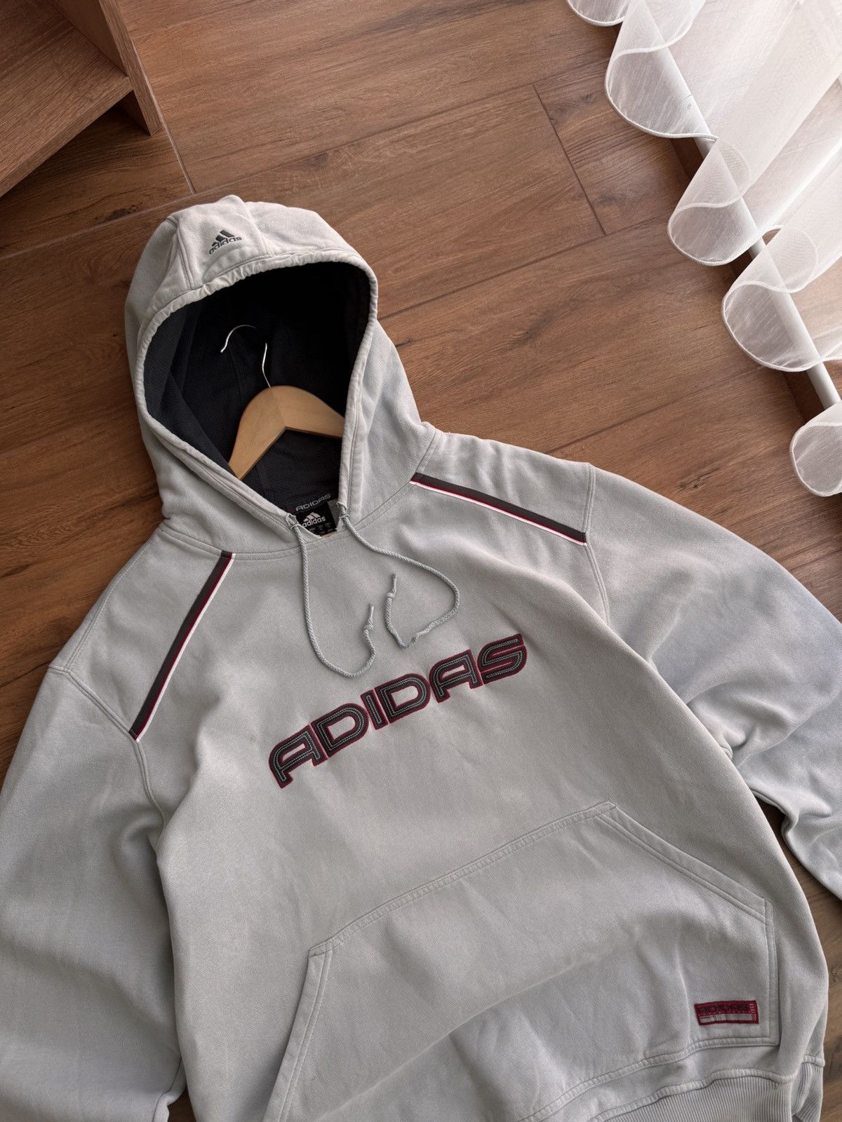 Vintage Vintage Adidas Big Logo Blue Streetwear SS02 Hoodie Size US XL / EU 56 / 4 - 3 Thumbnail