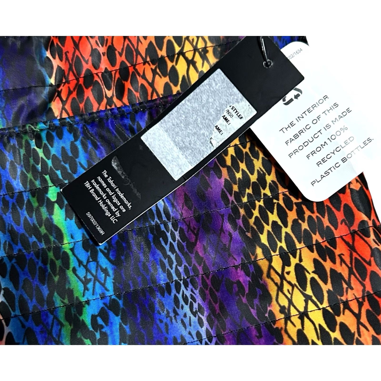 Vintage NWT Tahari Quilted Rainbow Snakeskin Print Recycled Shoulder Handbag Purse Women Size ONE SIZE - 6 Thumbnail