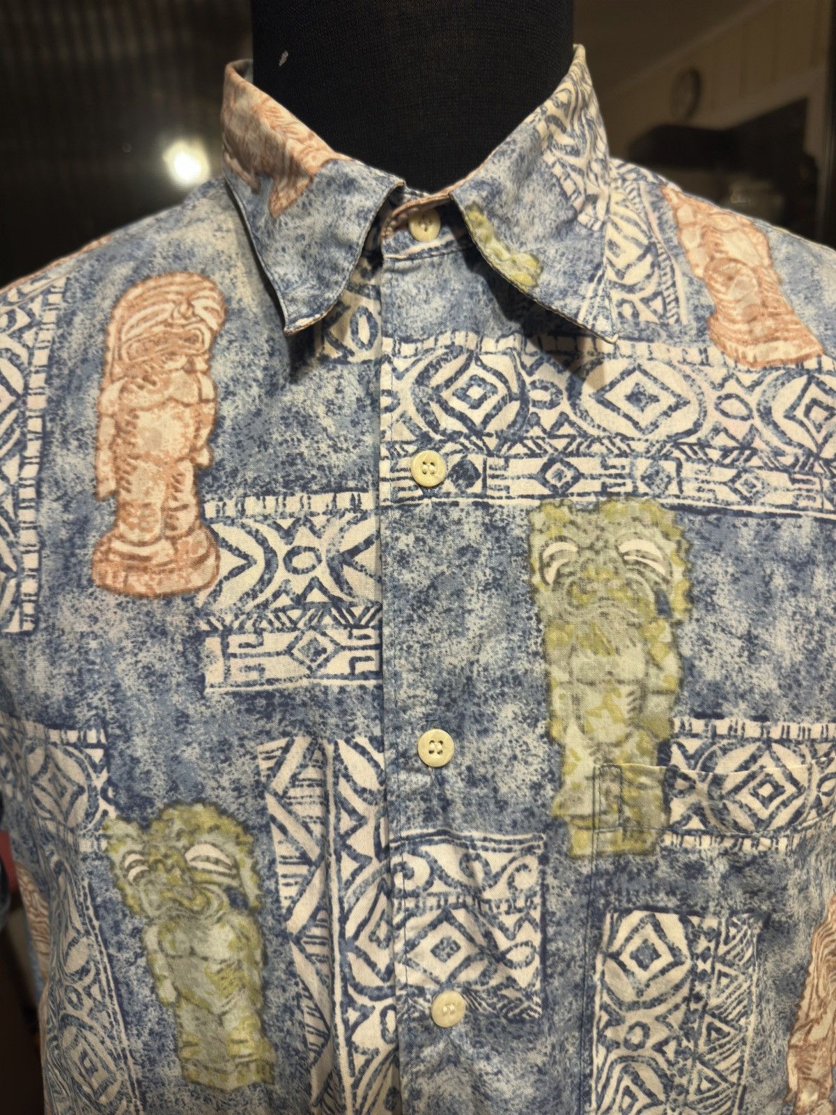 Reyn Spooner PreOwned Reyn Spooner Blue Hawaiian Shirt Men's L Size US L / EU 52-54 / 3 - 3 Thumbnail