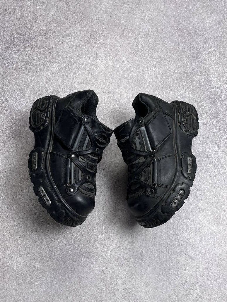 Japanese Brand × Vintage Vintage New Rock Style Avantgarde Grunge Leather Shoes Y2K Size US 8 / IT 38 - 3 Thumbnail