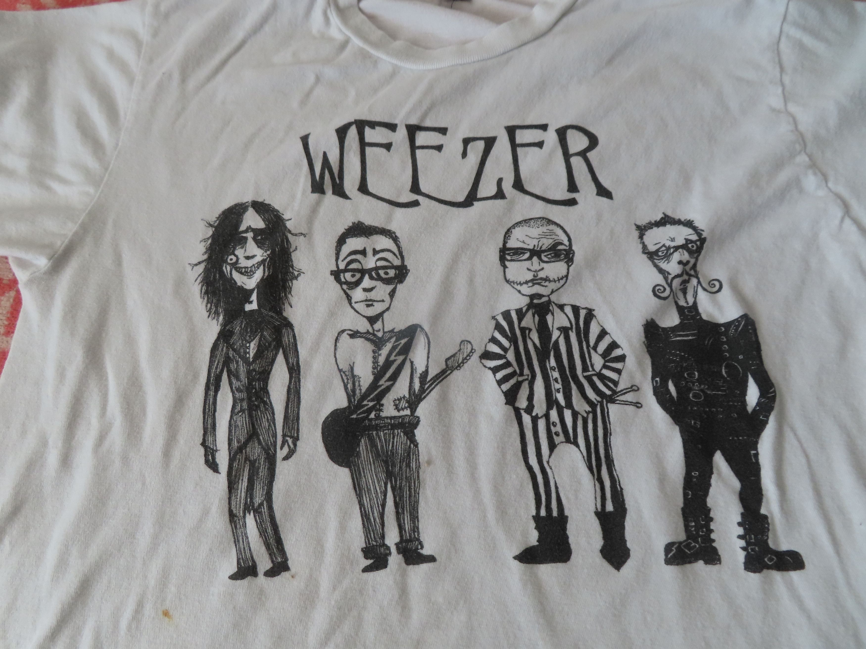 Band Tees × Tultex × Vintage Weezer Nightmare Before Christmas caricatures band T-shirt Size US M / EU 48-50 / 2 - 2 Thumbnail