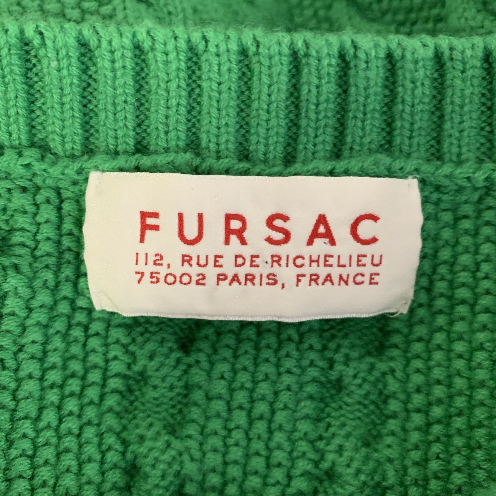 De Fursac FURSAC Size XL Green Knit Wool Blend Cable Knit Sweater Size US XL / EU 56 / 4 - 4 Thumbnail