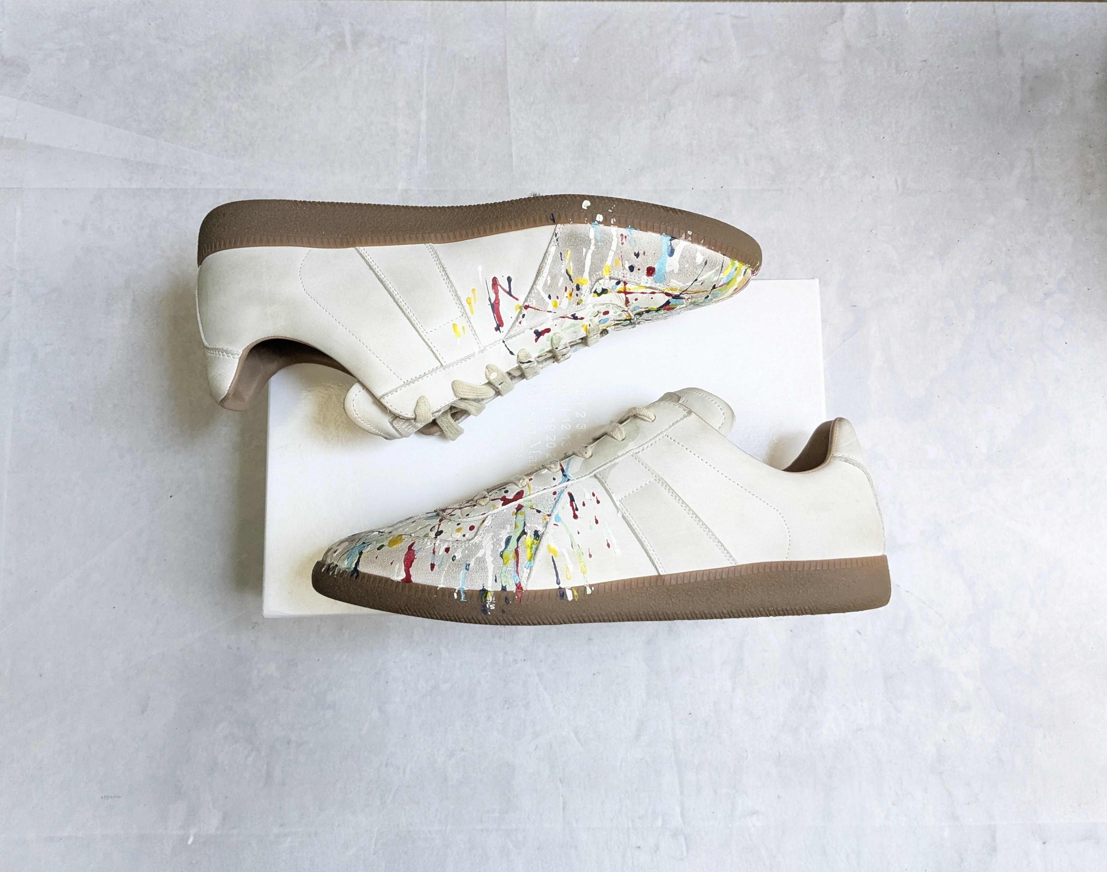 Maison Margiela Maison Margiela Replica GAT Sneaker 46.5 13.5 Paint Splatter Size US 13 / EU 46 - 4 Thumbnail