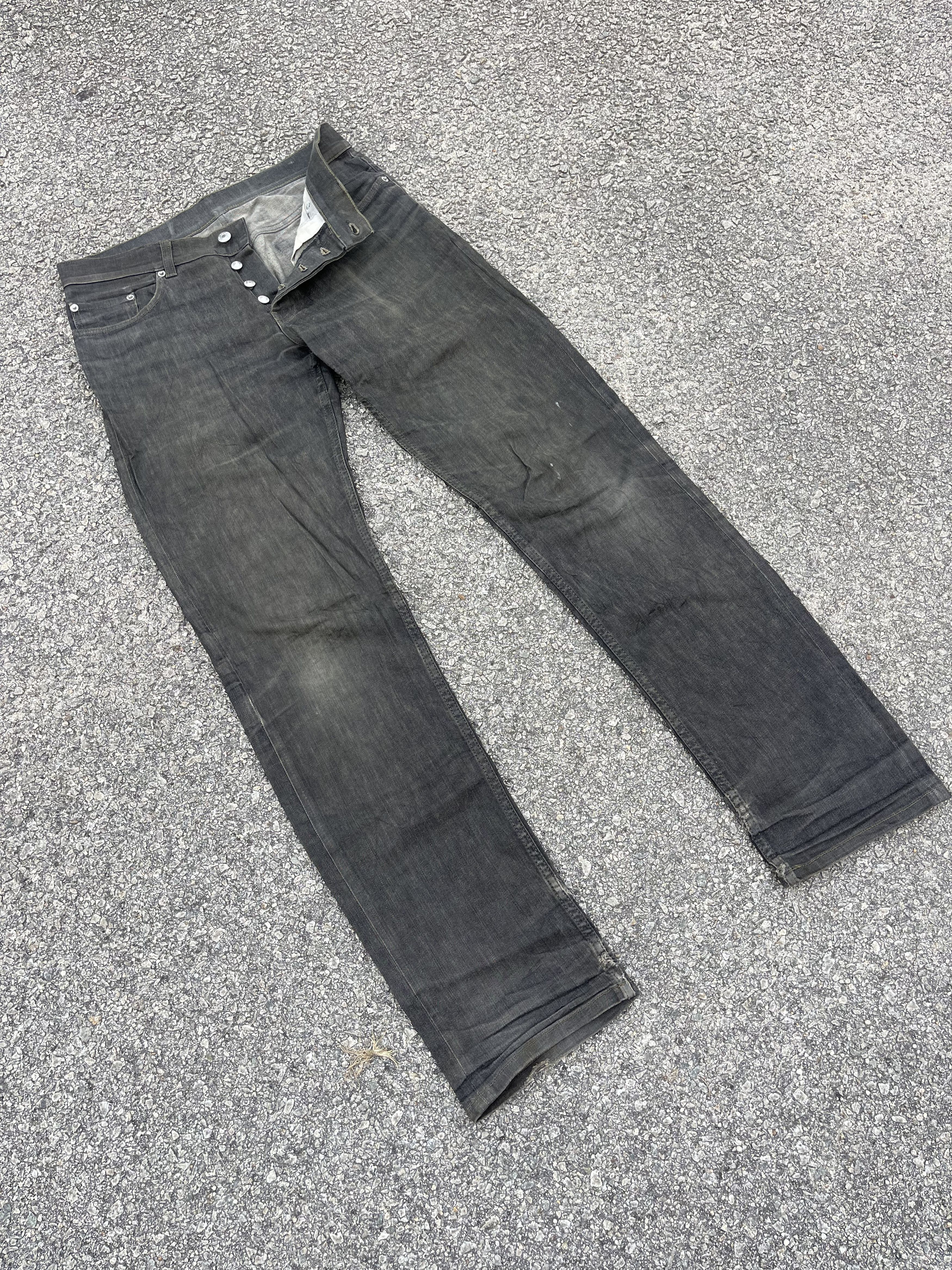 Helmut Lang × Vintage Vtg 90s Helmut Lang Black Dirt Low Waist Contour Fit Size US 31 - 4 Thumbnail