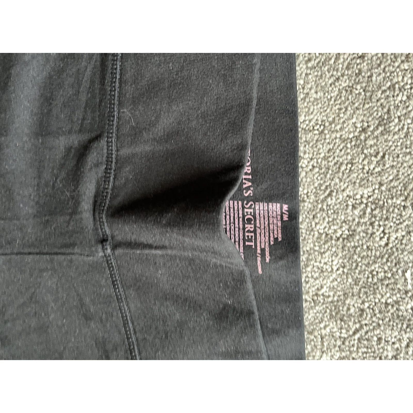 Victoria's Secret VICTORIA'S SECRET Black Capri Leggings Women Medium Stretch Cotton Activewear Size 32" / US 10 / IT 46 - 5 Thumbnail