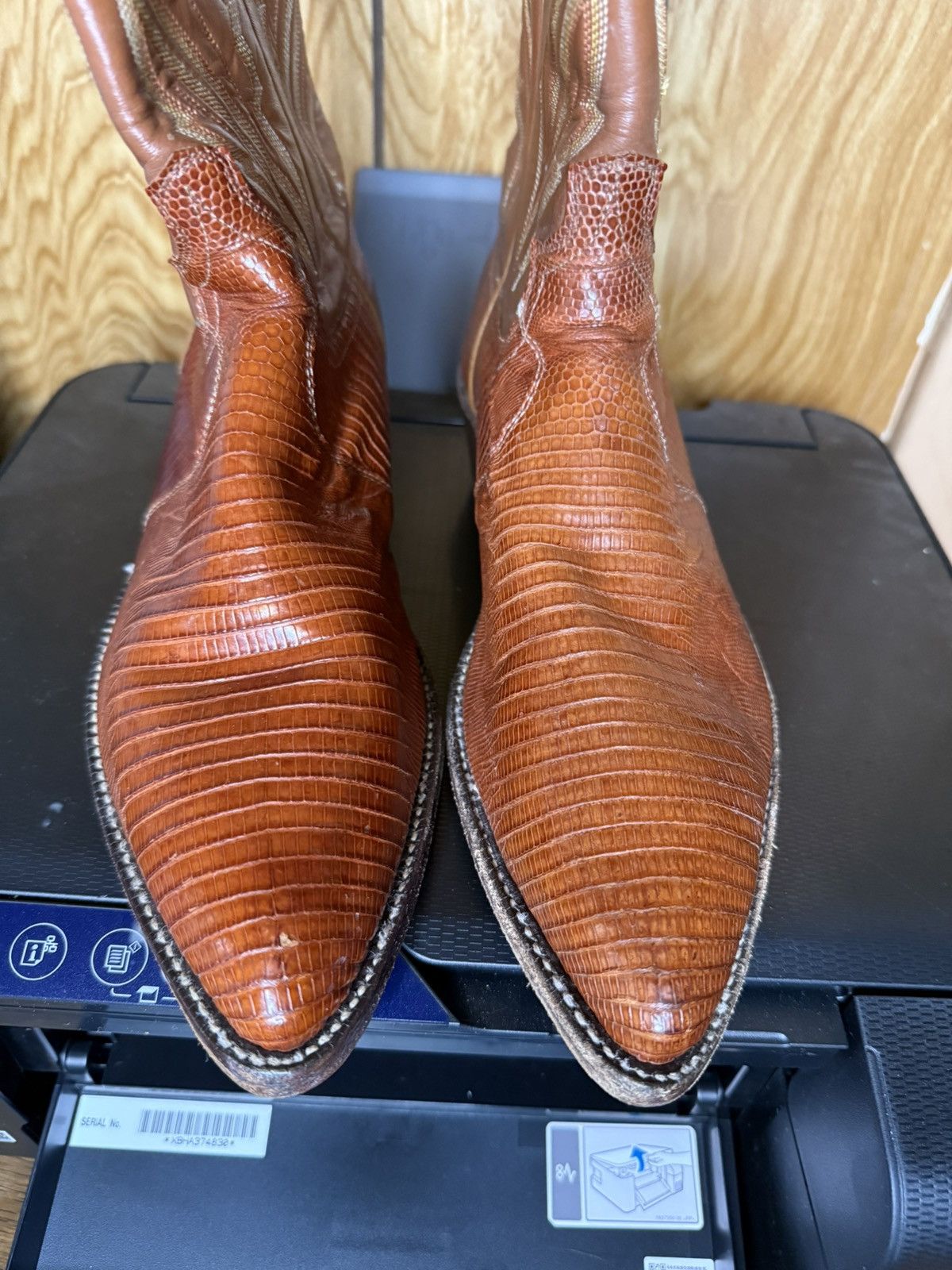 Justin Boots Justin brown lizard boot Size US 7.5 / EU 40-41 - 3 Thumbnail
