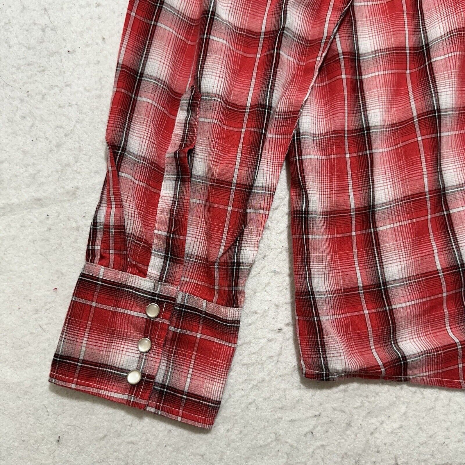 Wrangler Wrangler Large Pearl Snap Button Down Shirt Plaid Western Size US L / EU 52-54 / 3 - 6 Thumbnail