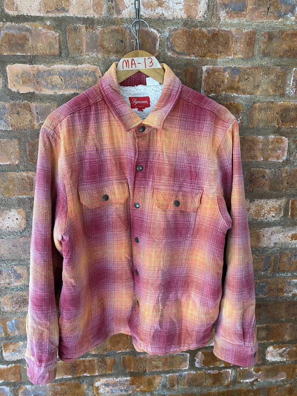 Supreme AW22 Supreme sherpa flannel Jacket Size US M / EU 48-50 / 2 - 2 Thumbnail