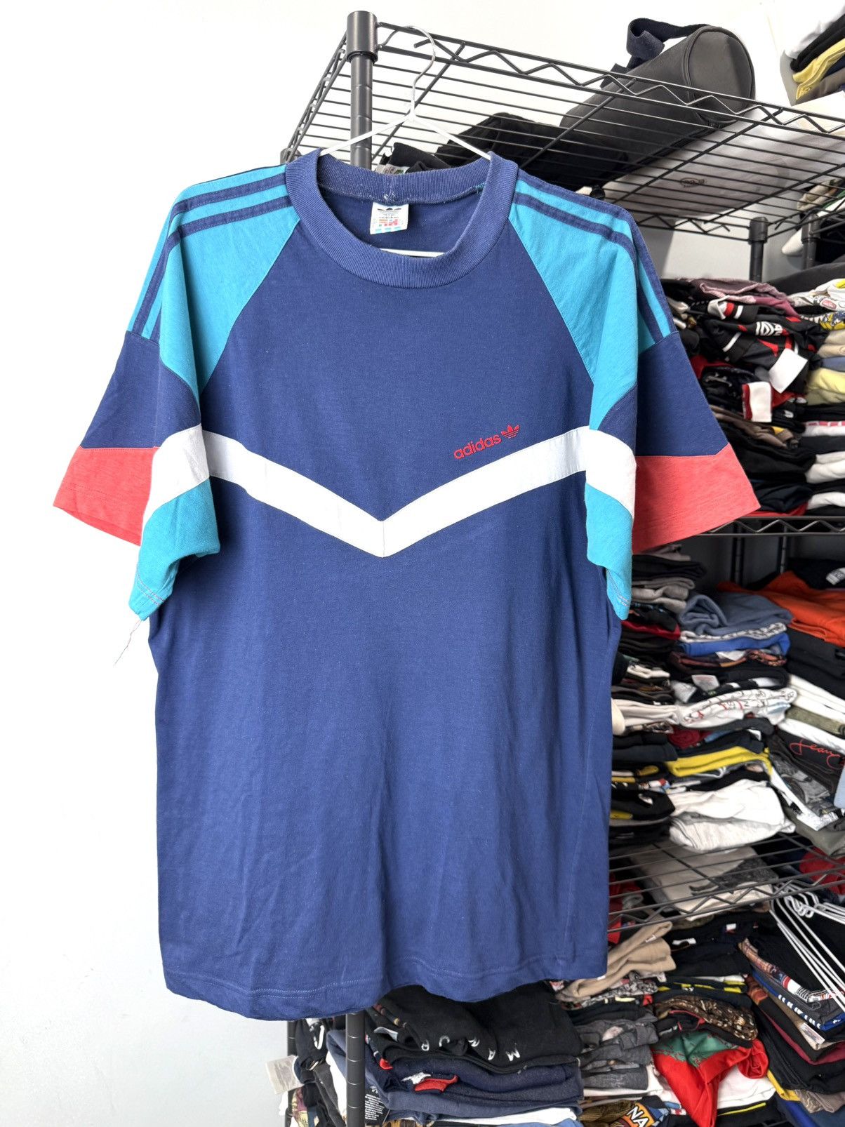 Adidas 80-90’s RARE! Vintage Adidas T Shirt Patch Work Size US L / EU 52-54 / 3 - 1 Thumbnail