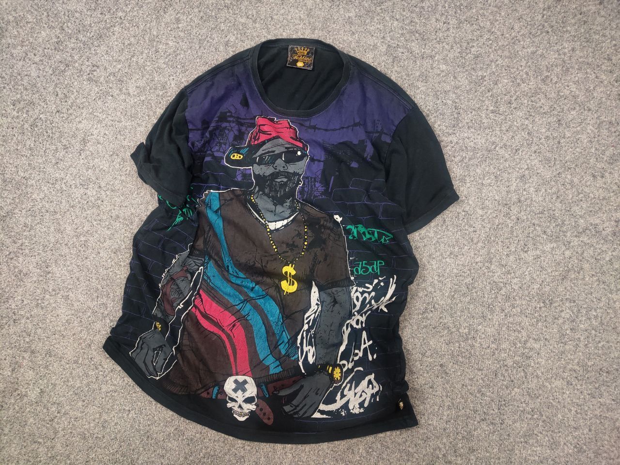 Vintage Vintage Y2K Fishbone hip hop Big graphic print T Shirt Tee Size US XL / EU 56 / 4 - 4 Thumbnail