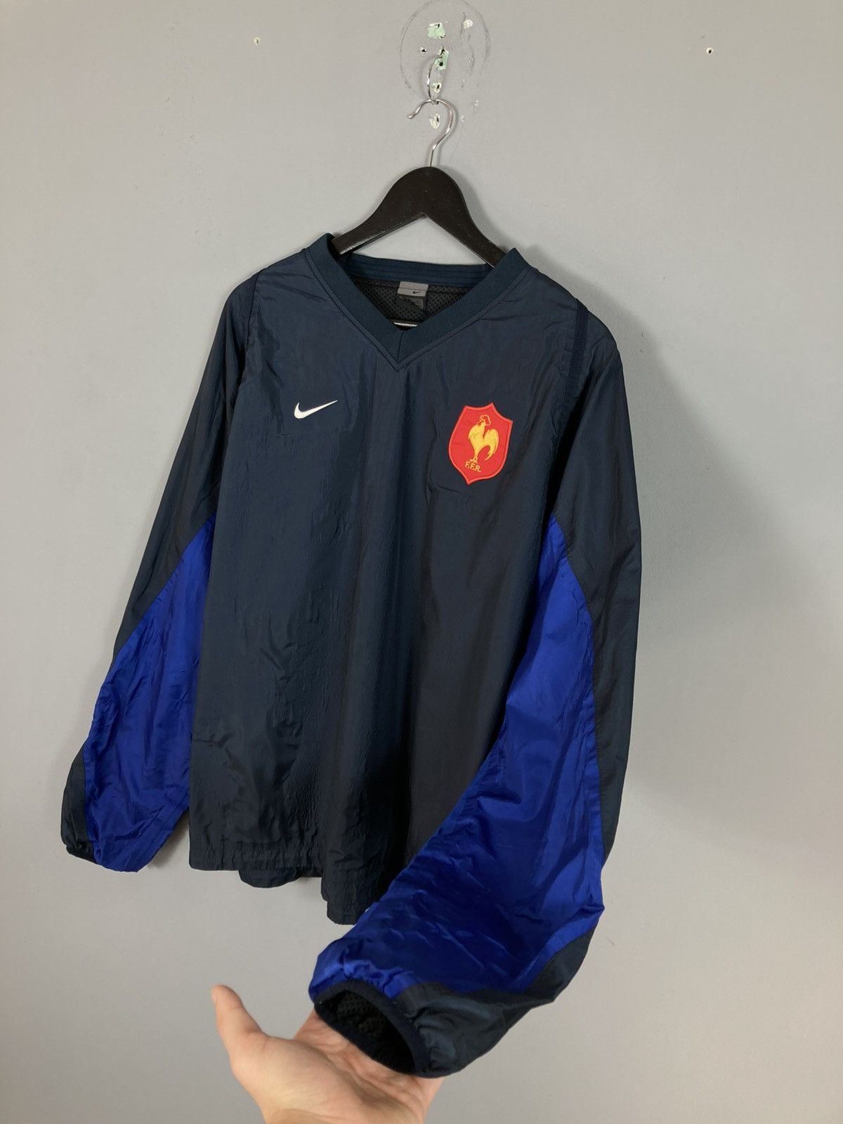Nike 2000s Nike France National Team Pullover Anorak Jacket Size US XL / EU 56 / 4 - 2 Thumbnail