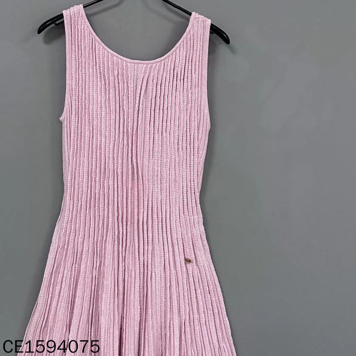 Chanel Chanel Pink Pleated Cashmere Knit Dress 36 Size XS / US 0-2 / IT 36-38 - 3 Thumbnail
