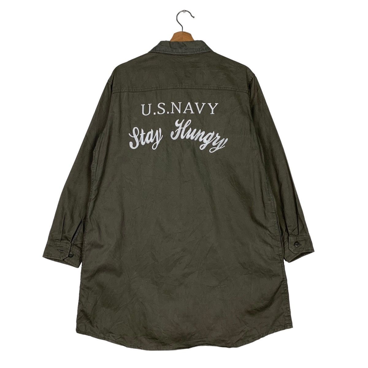 Vintage Mightier V1-05 W US Navy Stay Hungry Shirt #0257-C12 Size US M / EU 48-50 / 2 - 7 Thumbnail