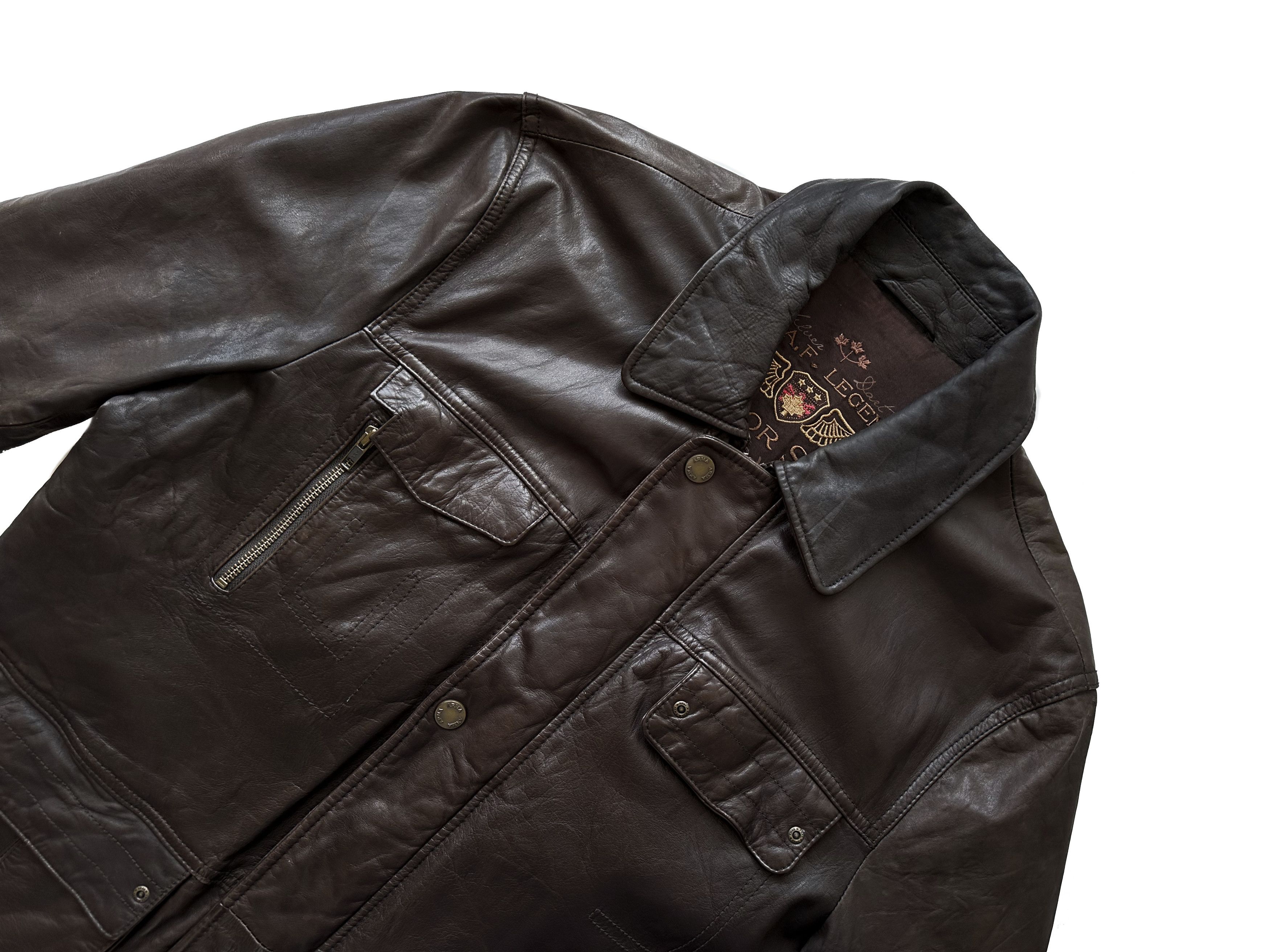 ARMA × Genuine Leather ARMA Ambassador Squadron brown leather jacket Size US L / EU 52-54 / 3 - 2 Thumbnail