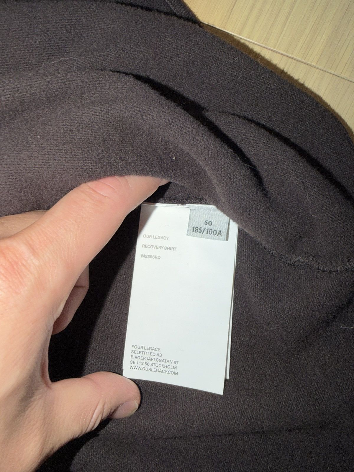 Our Legacy Our Legacy Recovery Shirt Deep Brown Fuzzy Fleece Size 50 Size US L / EU 52-54 / 3 - 7 Thumbnail