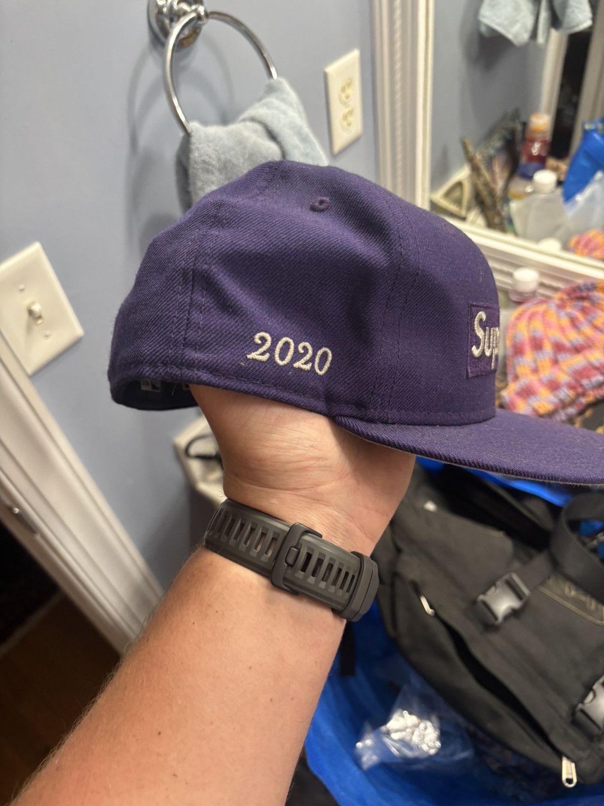 Supreme SUPREME $1M metallic box logo hat Size 44 - 3 Thumbnail
