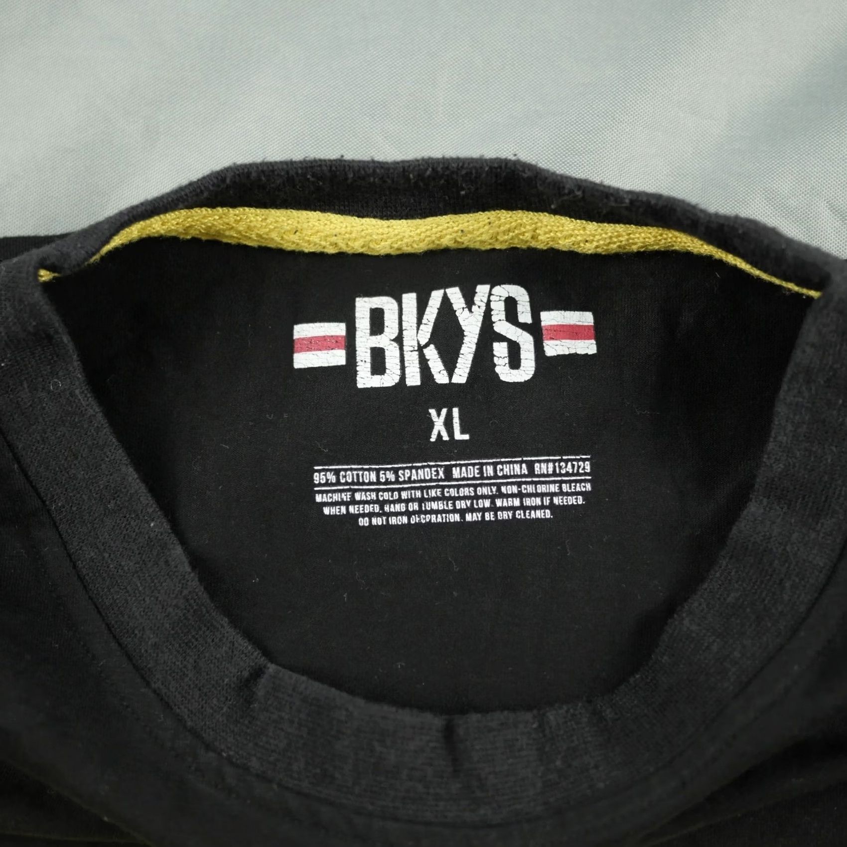 Champion BKYS Shirt Mens XL Black Gray Heart Patch Streetwear Art Graphic T-Shirt Size US XL / EU 56 / 4 - 4 Thumbnail