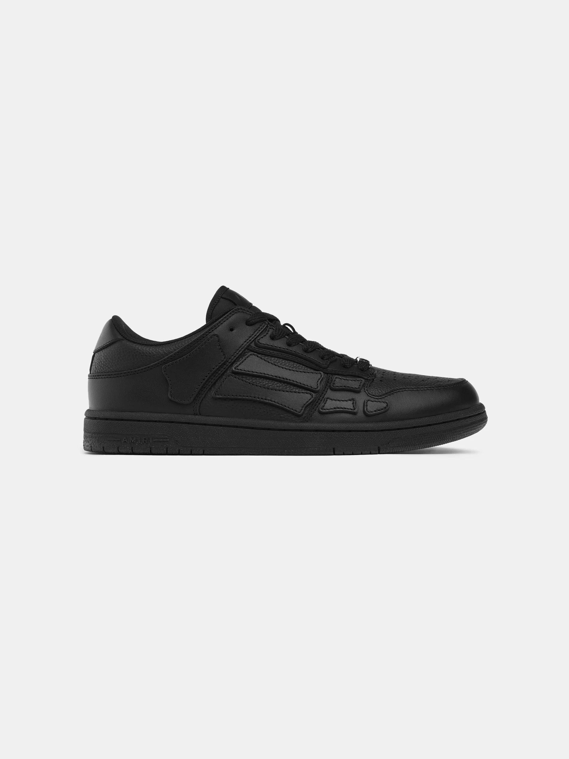 Amiri os11x0326 Skelton Low-Top Sneakers in Black Size US 12 / EU 45 - 1 Thumbnail