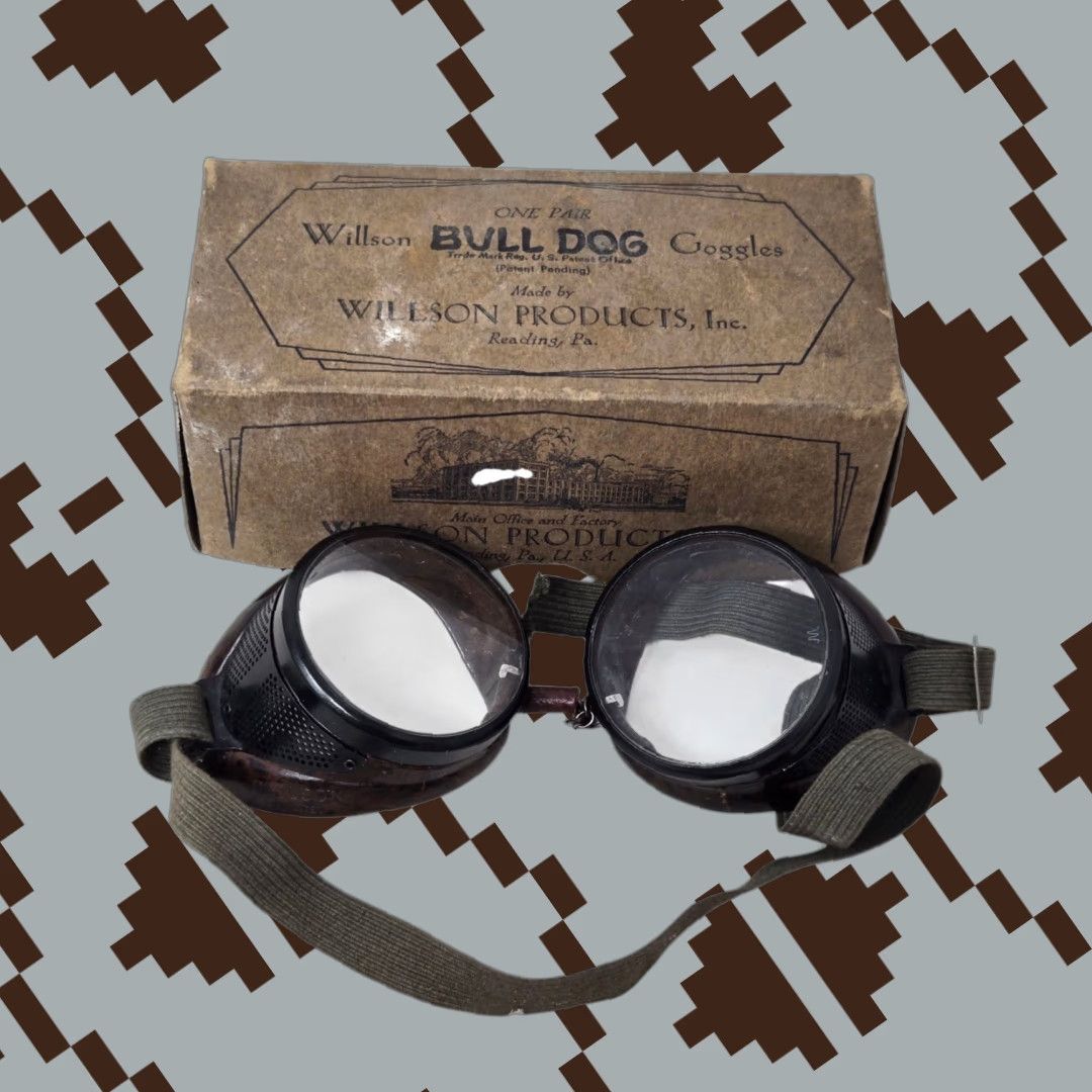 VINTAGE Wilson Bakelite Goggles Steampunk Safety Glasses Unisex