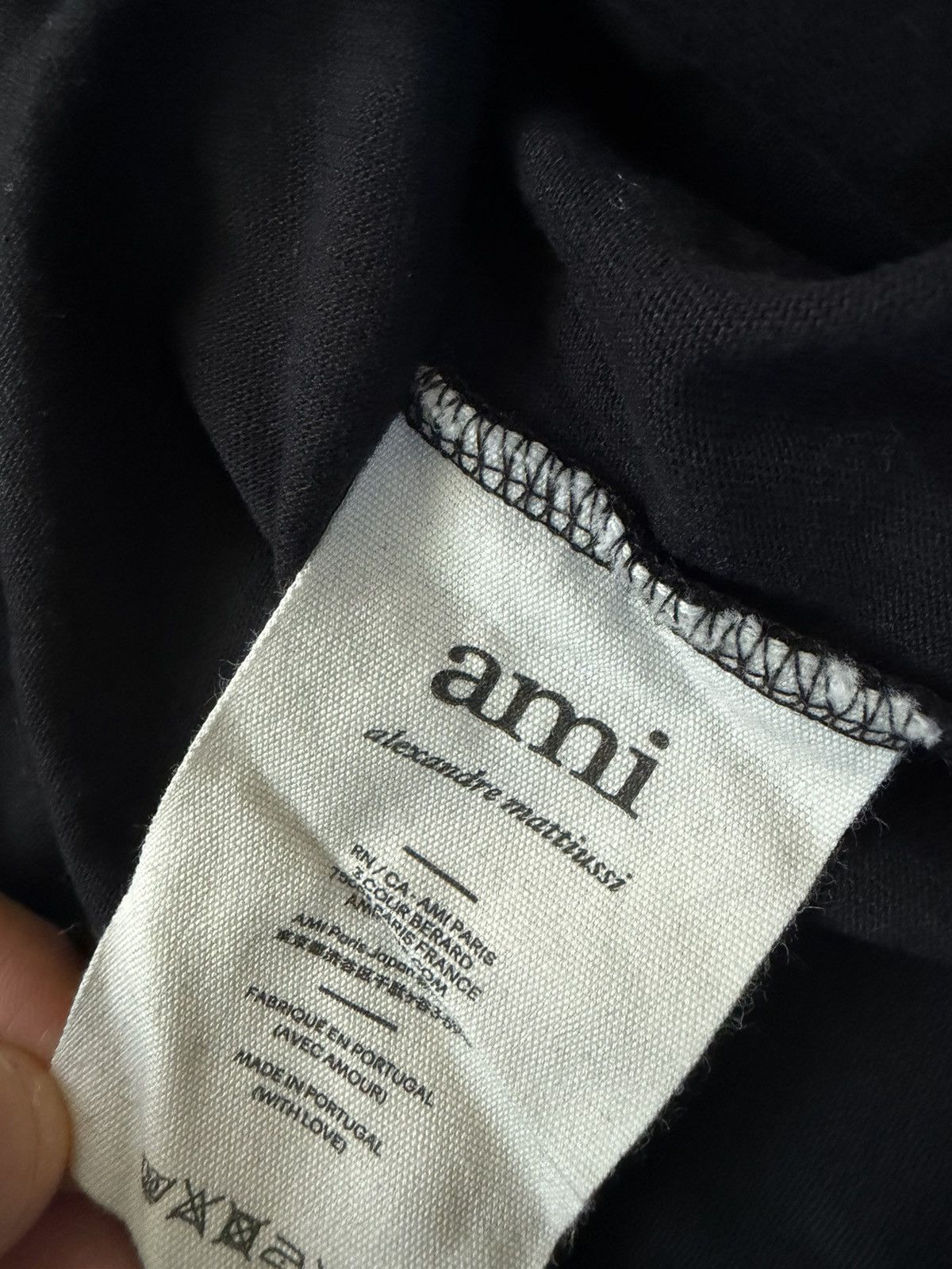 AMI Black Ami De Coeur T-Shirt Size US M / EU 48-50 / 2 - 6 Thumbnail