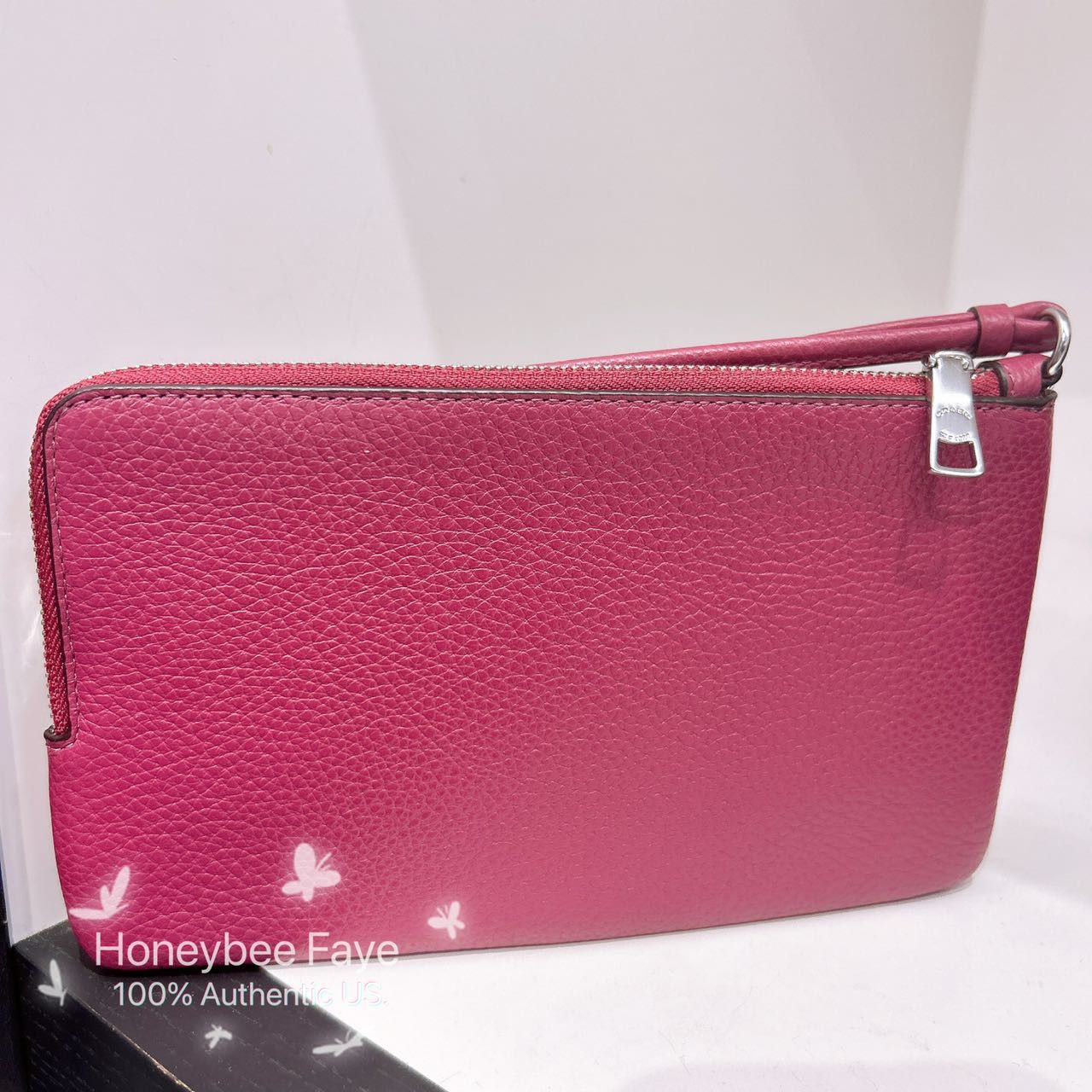 Coach Double Zip Wallet In Signature Canvas With Bow Print CAA84 Size ONE SIZE - 2 Thumbnail
