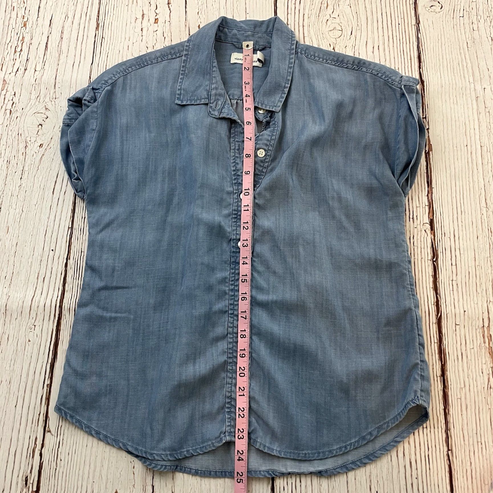 Vineyard Vines Vineyard Vines Short Sleeve Button-Up Top Women's 2 Blue Size XS / US 0-2 / IT 36-38 - 4 Thumbnail