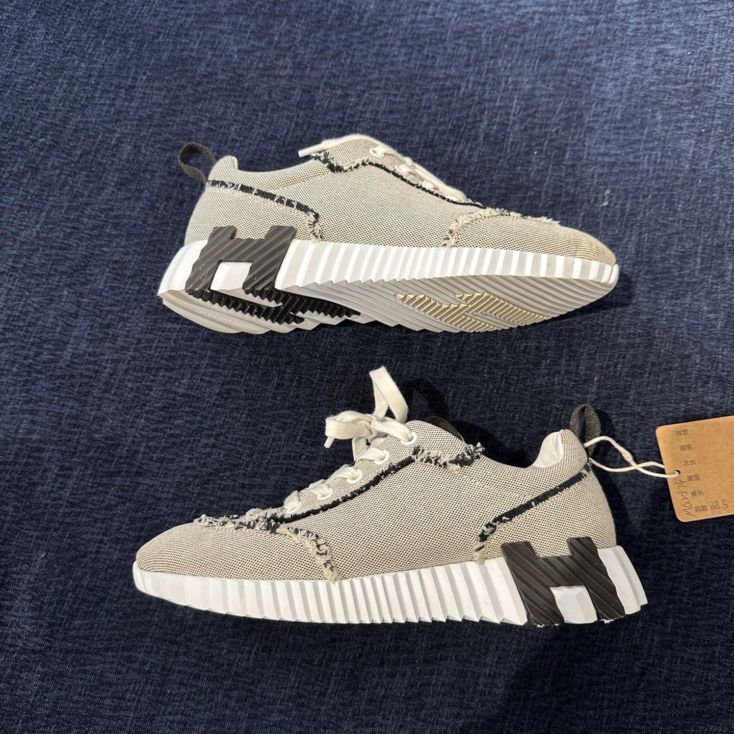 Hermes Hermes mar574 Bouncing H-tassel canvas trainers 38.5 Size US 8 / IT 38 - 3 Thumbnail