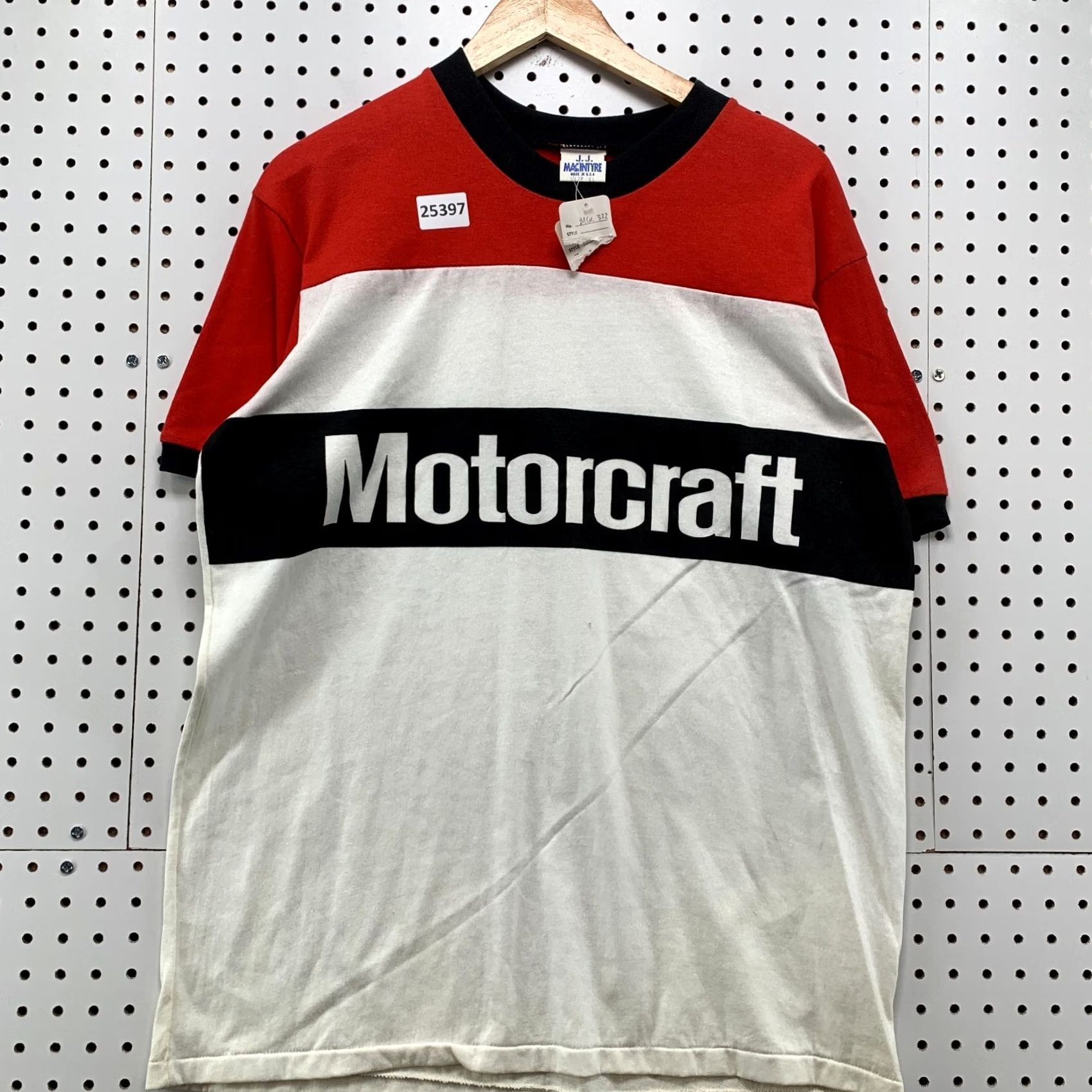 Vintage VINTAGE JJ Macintyre Shirt XL Red 80s Motocraft Single Stitch White Mens 22x29 Size US XL / EU 56 / 4 - 5 Thumbnail
