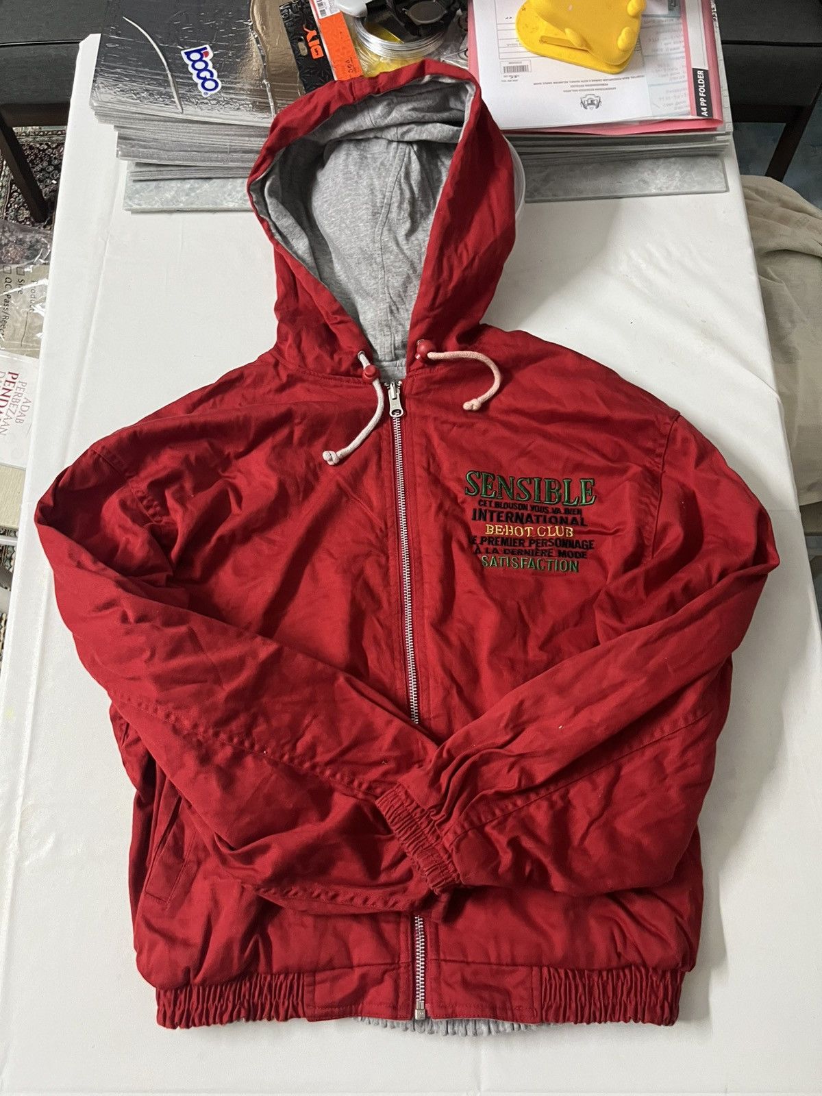 If Six Was Nine 🔥Offer Me 🔥 VINTAGE PLAISANT SUPER PRIMEUR BIG LOGO JACKET Size US L / EU 52-54 / 3 - 10 Thumbnail