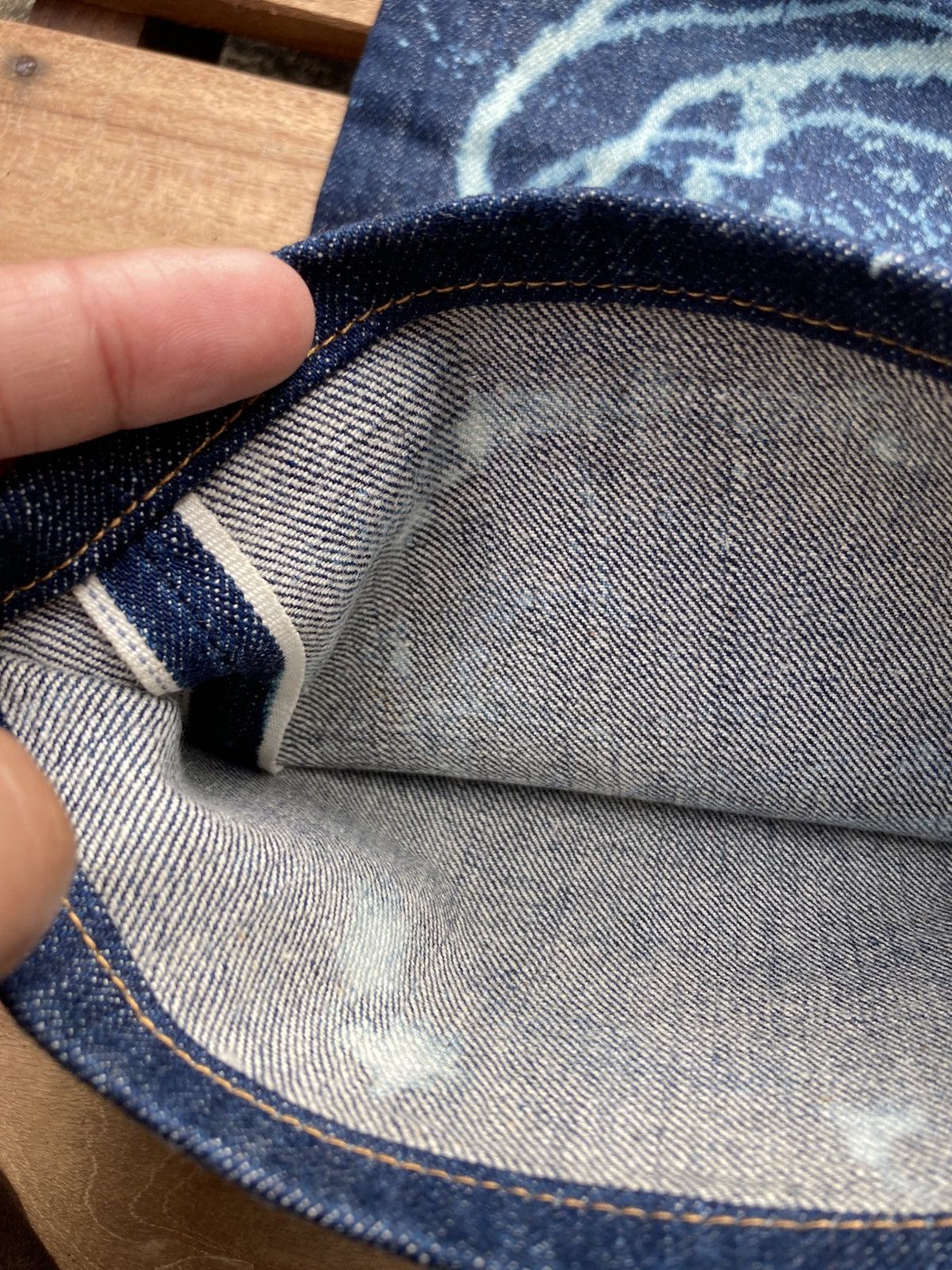 Paul Smith Archive Red Ear by Paul Smith Art Bleached Selvedge Jeans Size US 30 / EU 46 - 12 Thumbnail