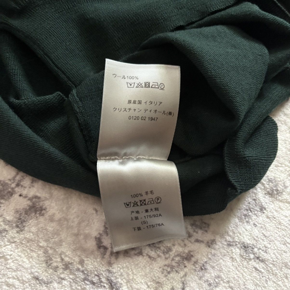 Dior Dior Bee Embroidered Knit Wool Sweater Green | Size S Size US S / EU 44-46 / 1 - 10 Thumbnail
