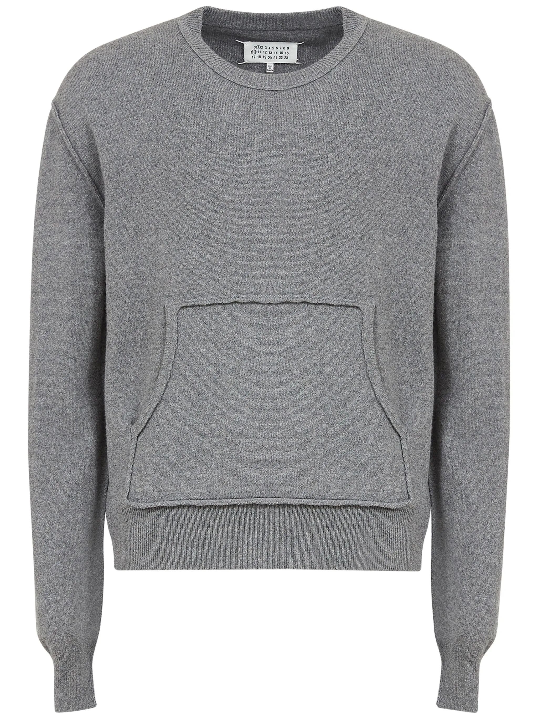 Maison Margiela oc11z0326 Pouch Pocket Sweater in Grey Size US XS / EU 42 / 0 - 1 Thumbnail