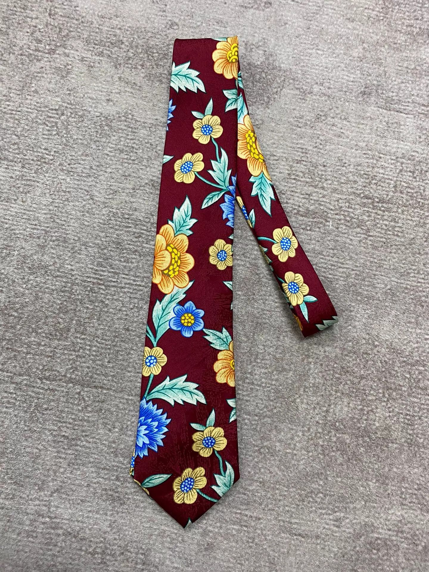 Yohji Yamamoto Yohji Yamamoto Pour Homme Early Silk Floral Tie Size ONE SIZE - 1 Thumbnail