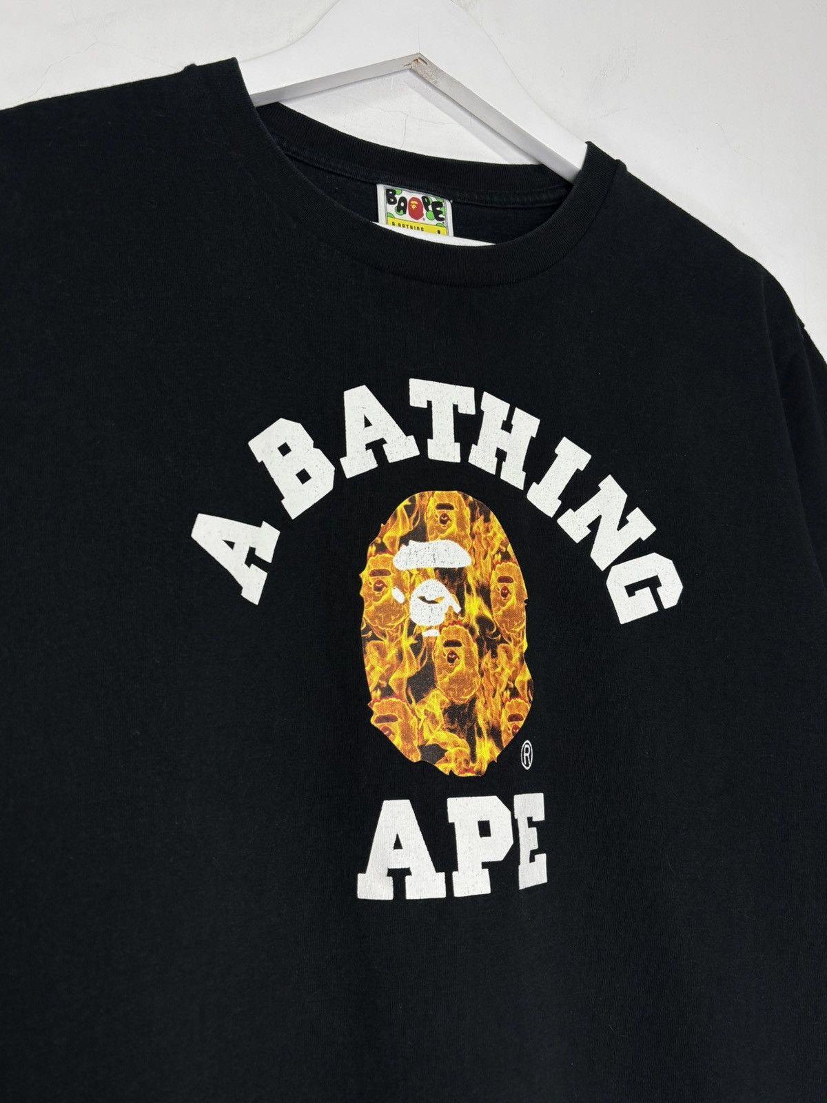 Bape A Bathing Ape Bape Flame College T-Shirt Size US L / EU 52-54 / 3 - 3 Thumbnail