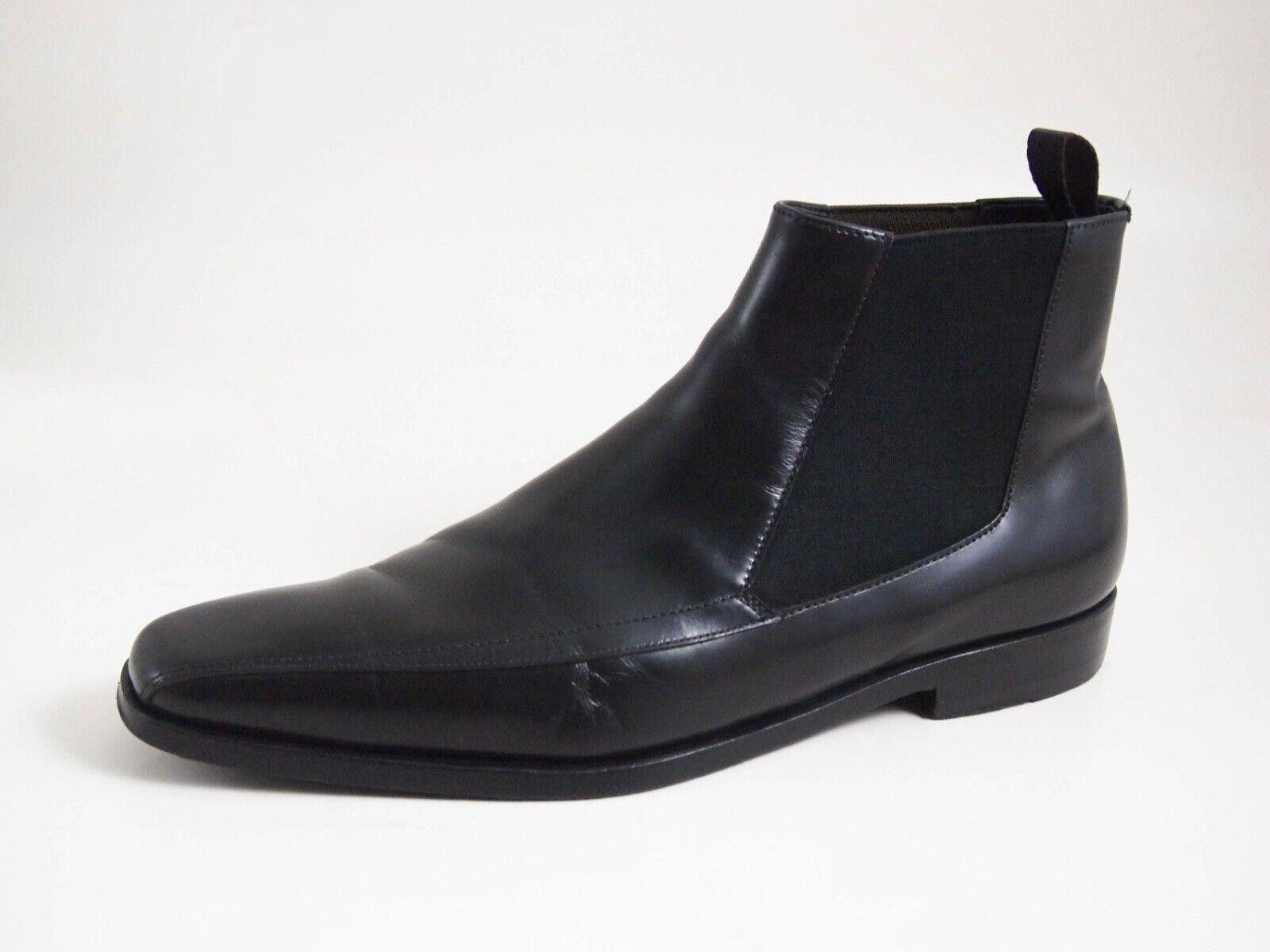 Prada Prada Chelsea Ankle Boots Black Leather Size US 7 EU 40 Size US 7 / EU 40 - 1 Thumbnail