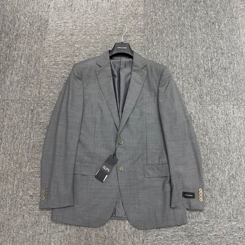 Ermenegildo Zegna Gray Plaid Wool Blazer
