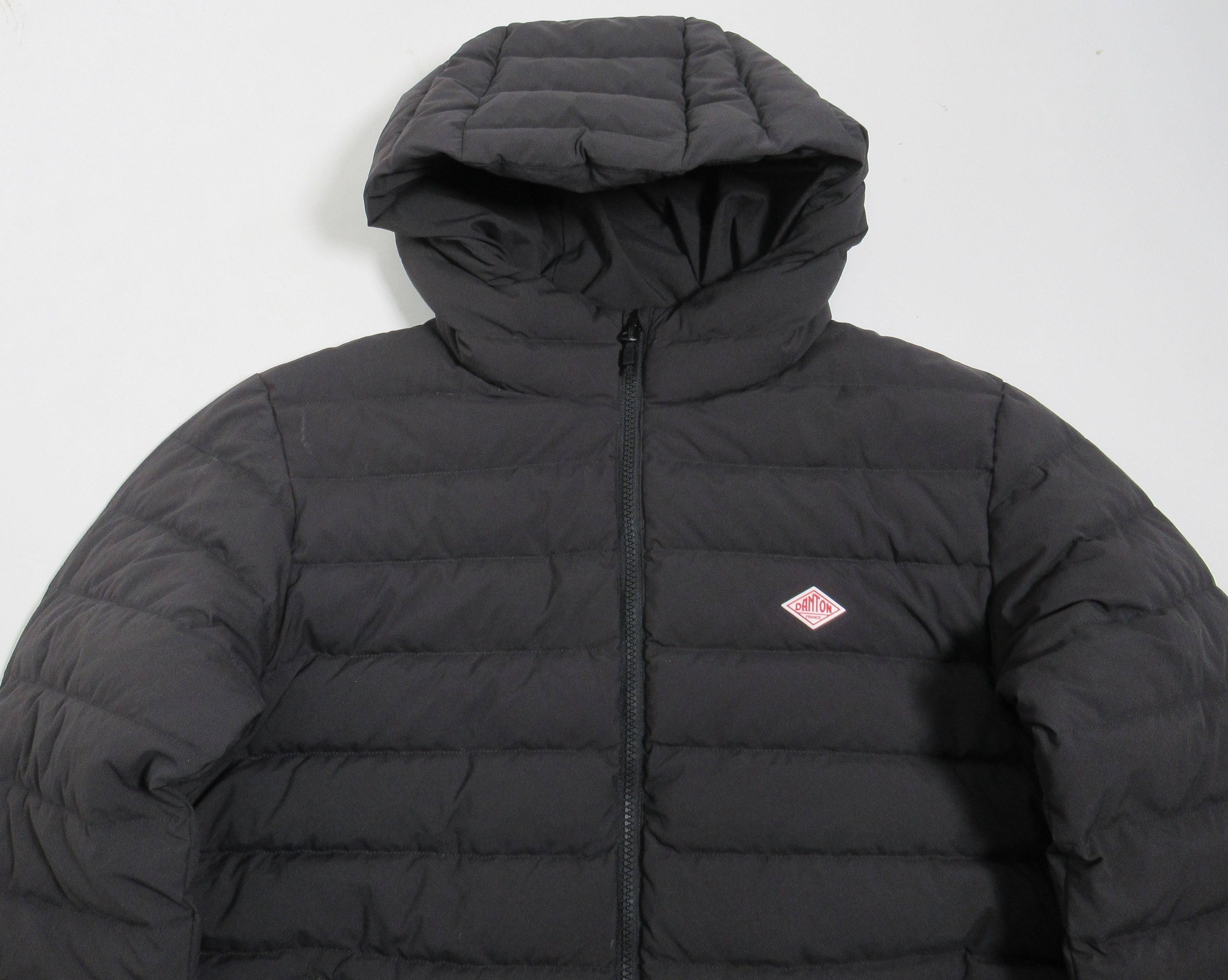 Danton Danton Nylon Taffeta Middle Down Hooded Jacket Black Size M Size US M / EU 48-50 / 2 - 2 Thumbnail